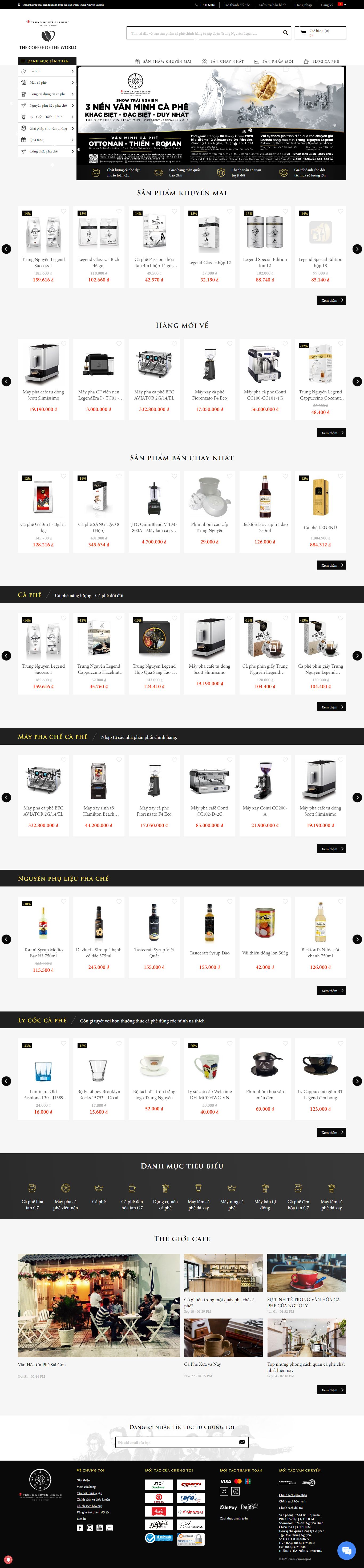 Thiết kế Web quán cafe cafe.net.vn