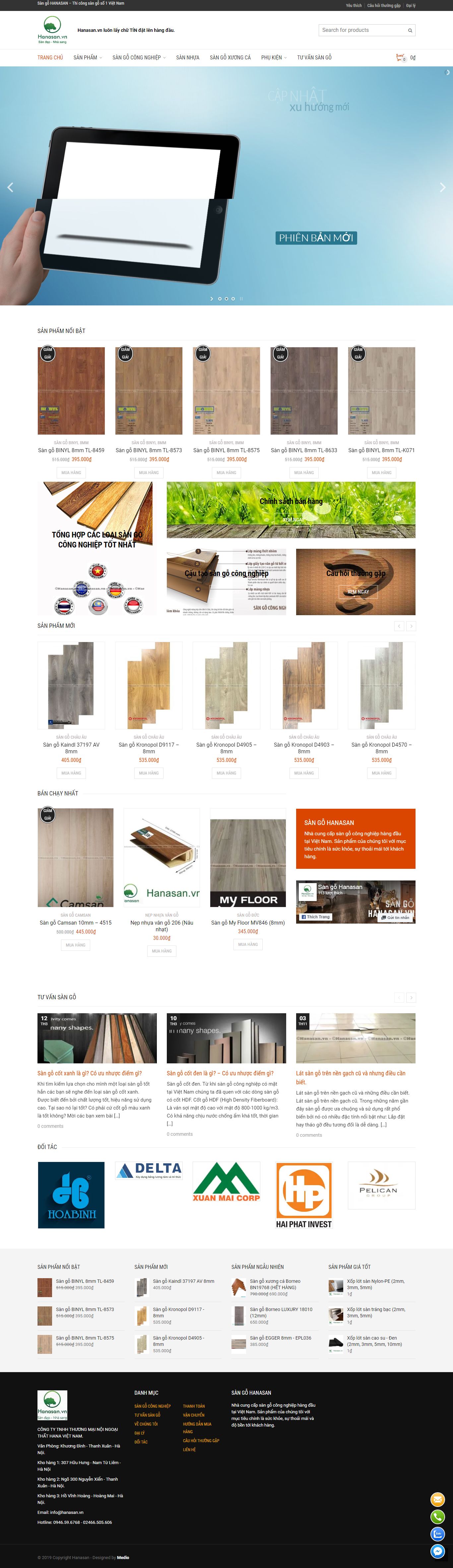 Thiết kế Web rao thuê hanasan.vn