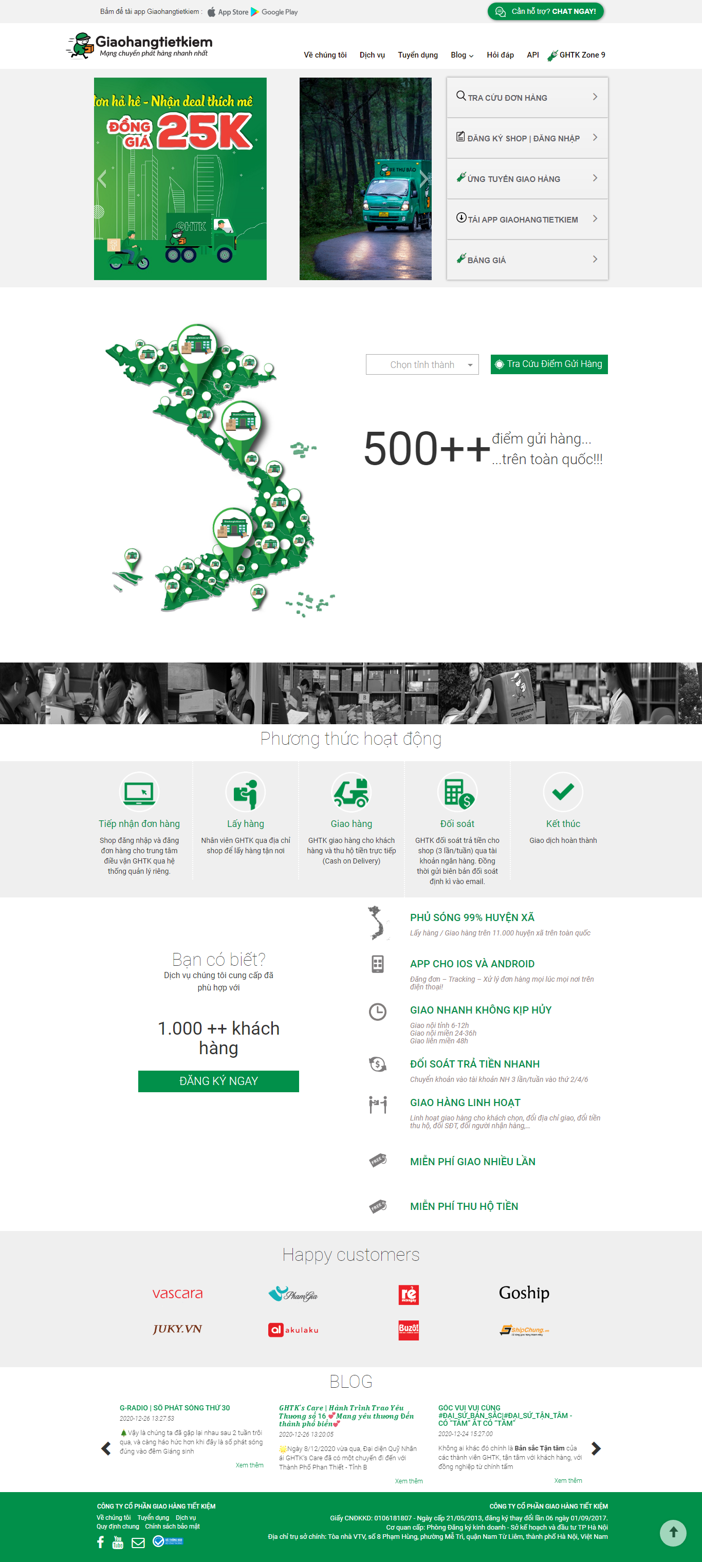 Thiết kế Web gian hàng giaohangtietkiem.vn