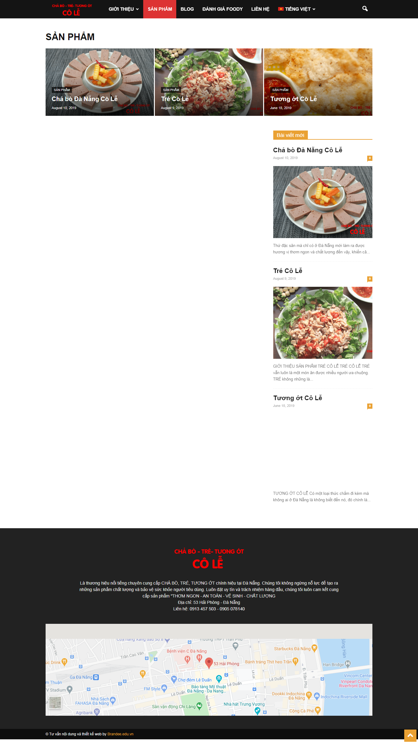 Thiết kế Web gian hàng chabocole.com