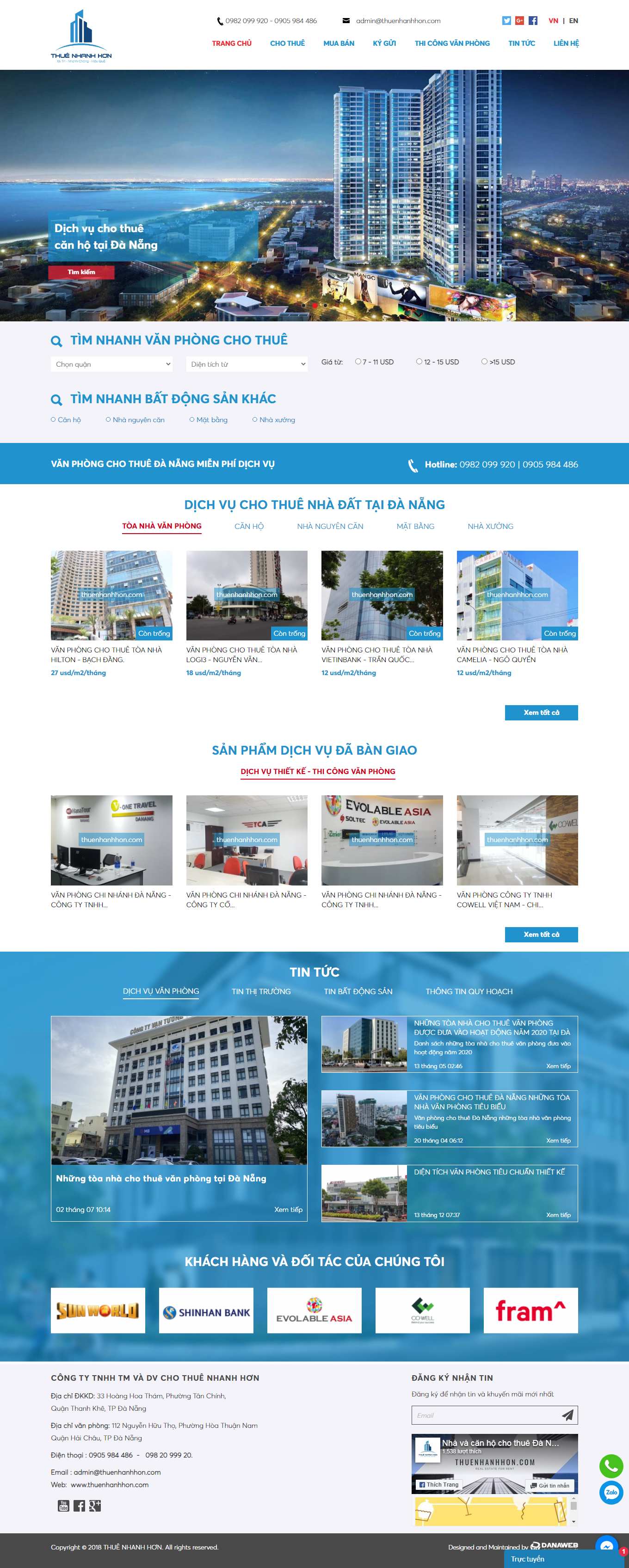 Thiết kế Web mua bán nhà đất thuenhanhhon.com