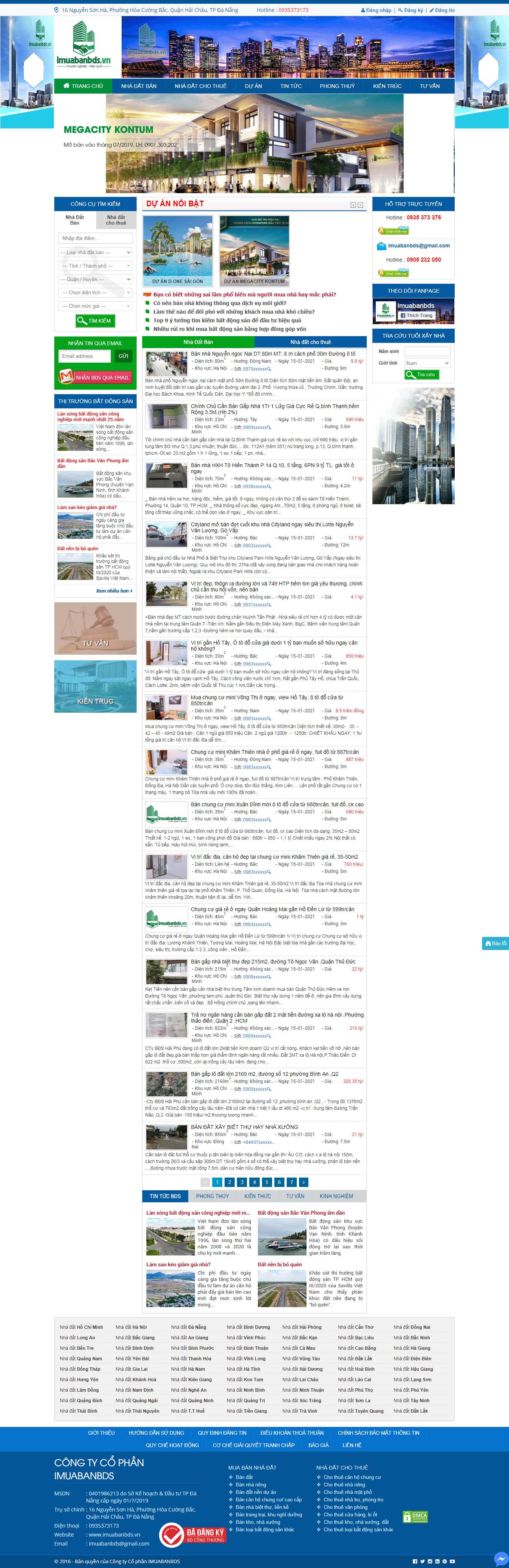 Thiết kế Web mua bán nhà đất imuabanbds.vn