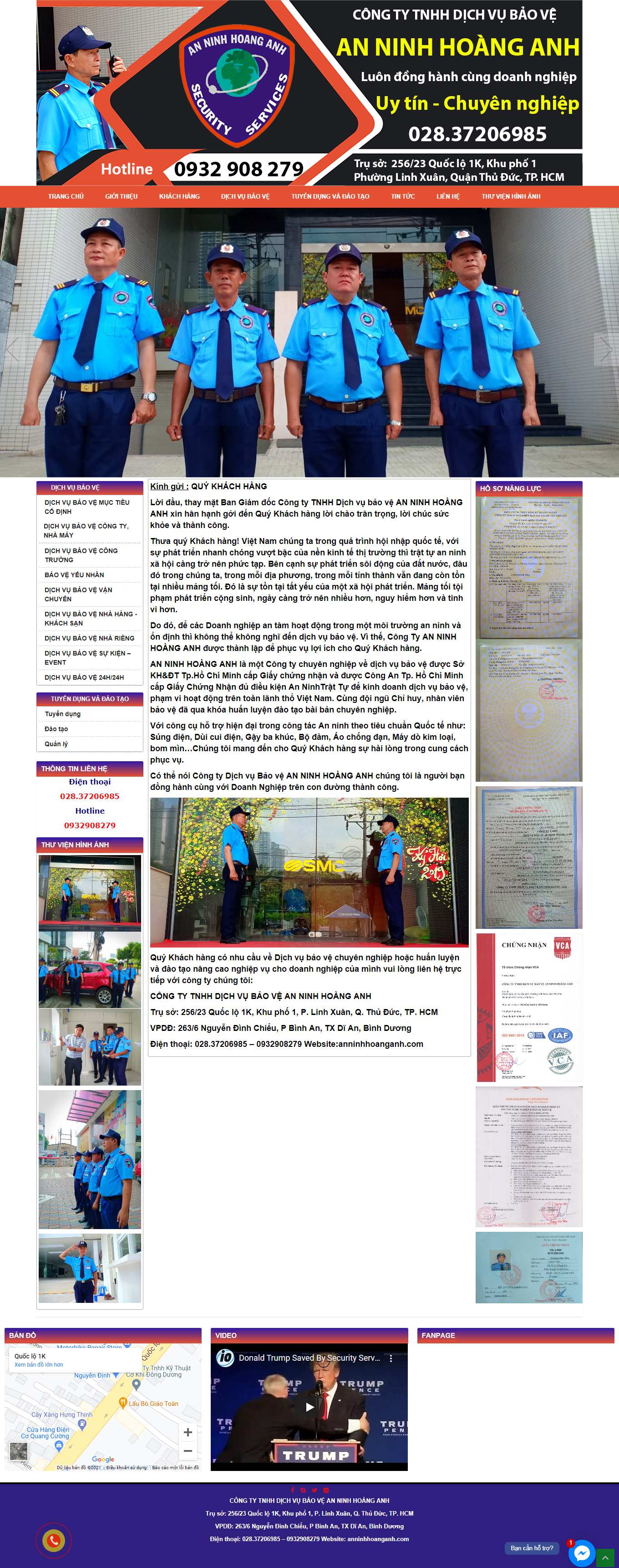 Thiết kế Web giá như thế nào anninhhoanganh.com