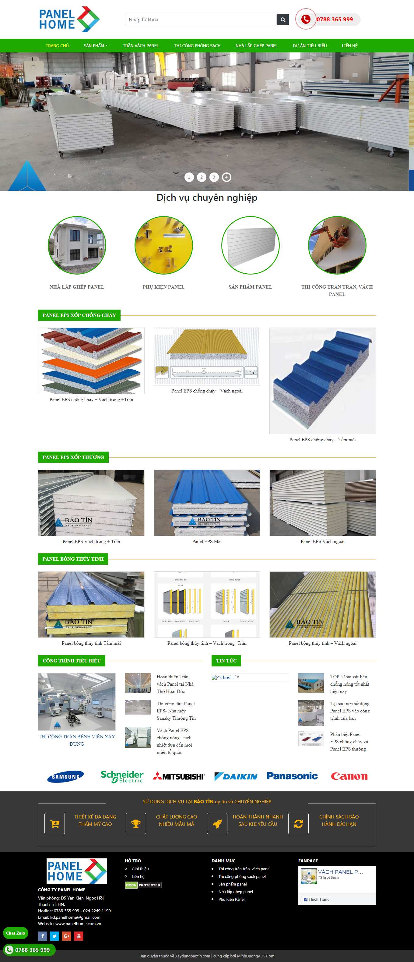 Thiết kế Web độc đáo panelhome.com.vn