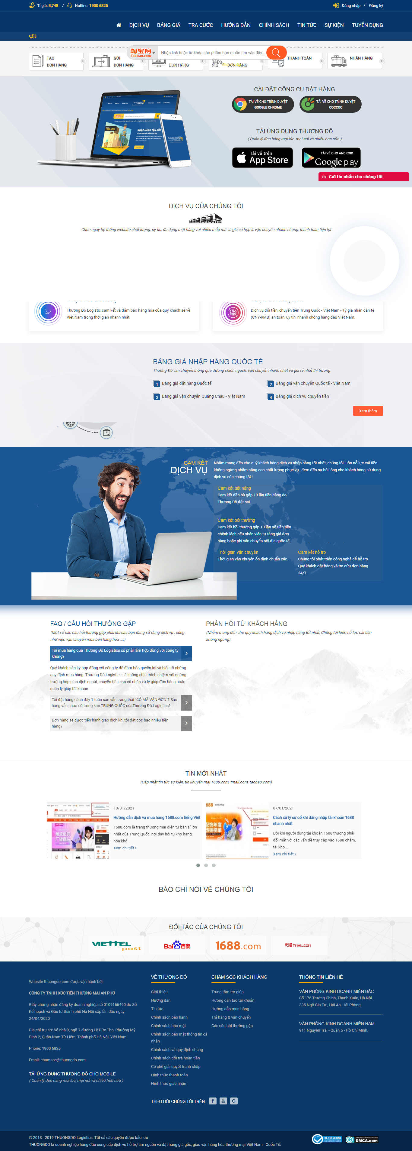 Thiết kế Web bán lẻ thuongdo.com