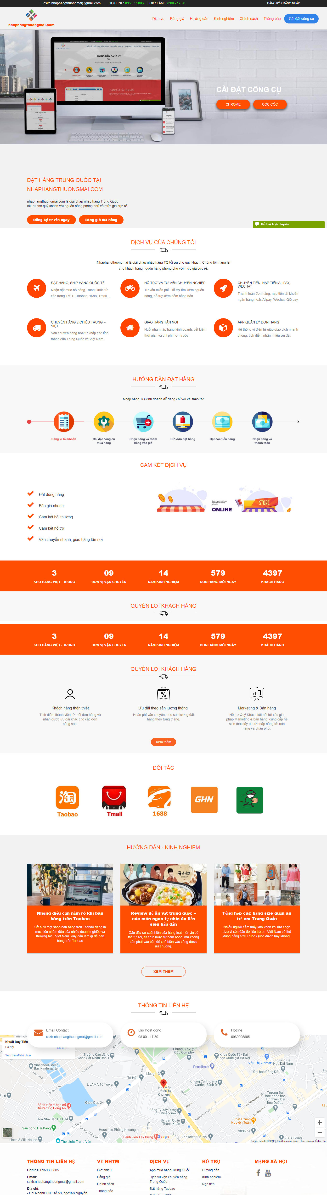 Thiết kế Web bán lẻ nhaphangthuongmai.com