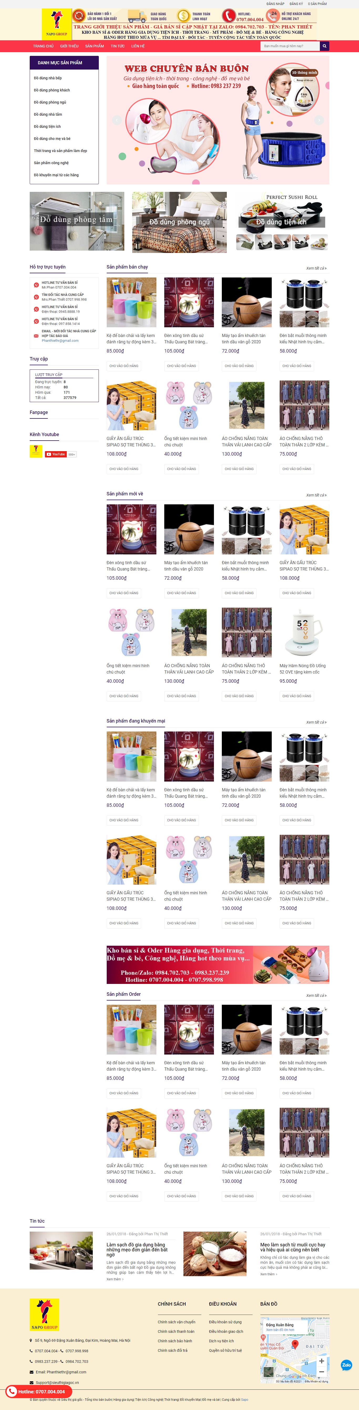 Thiết kế Web chợ online sieuthigiagoc.vn