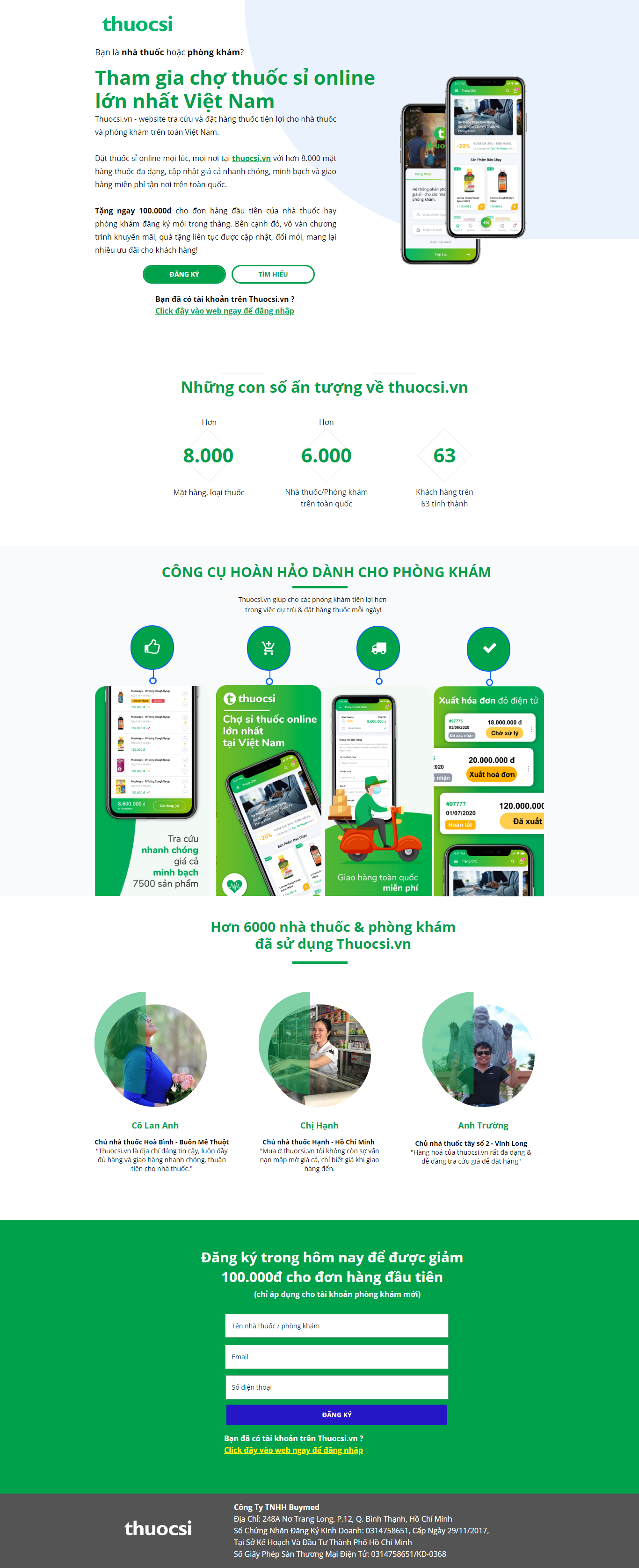 Thiết kế Web chợ online try.thuocsi.vn