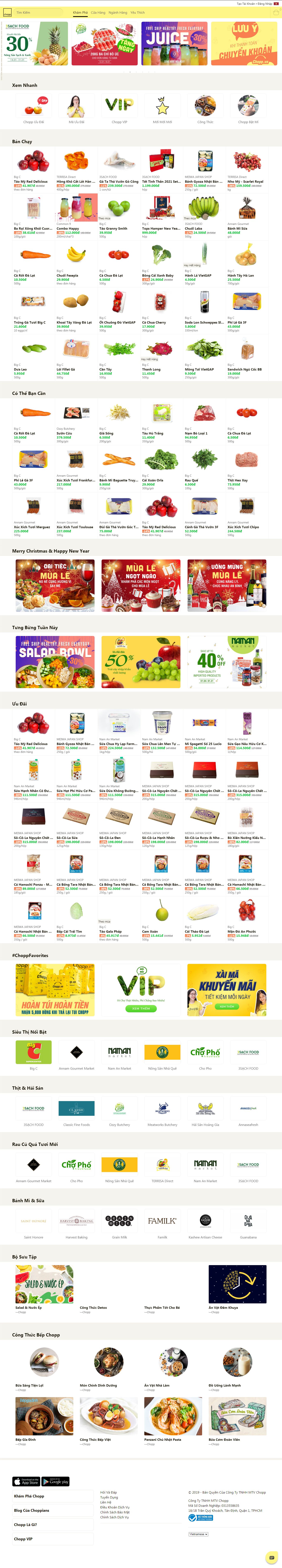 Thiết kế Web chợ online chopp.vn