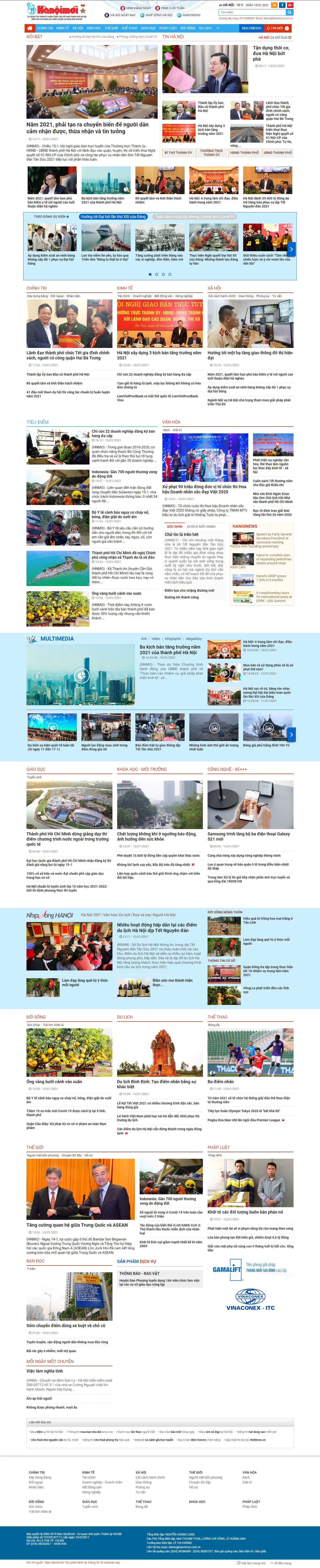 Thiết kế Web sáng tạo hanoimoi.com.vn