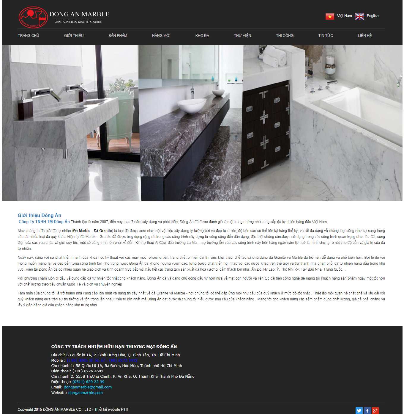 Thiết kế Web sáng tạo donganmarble.vn