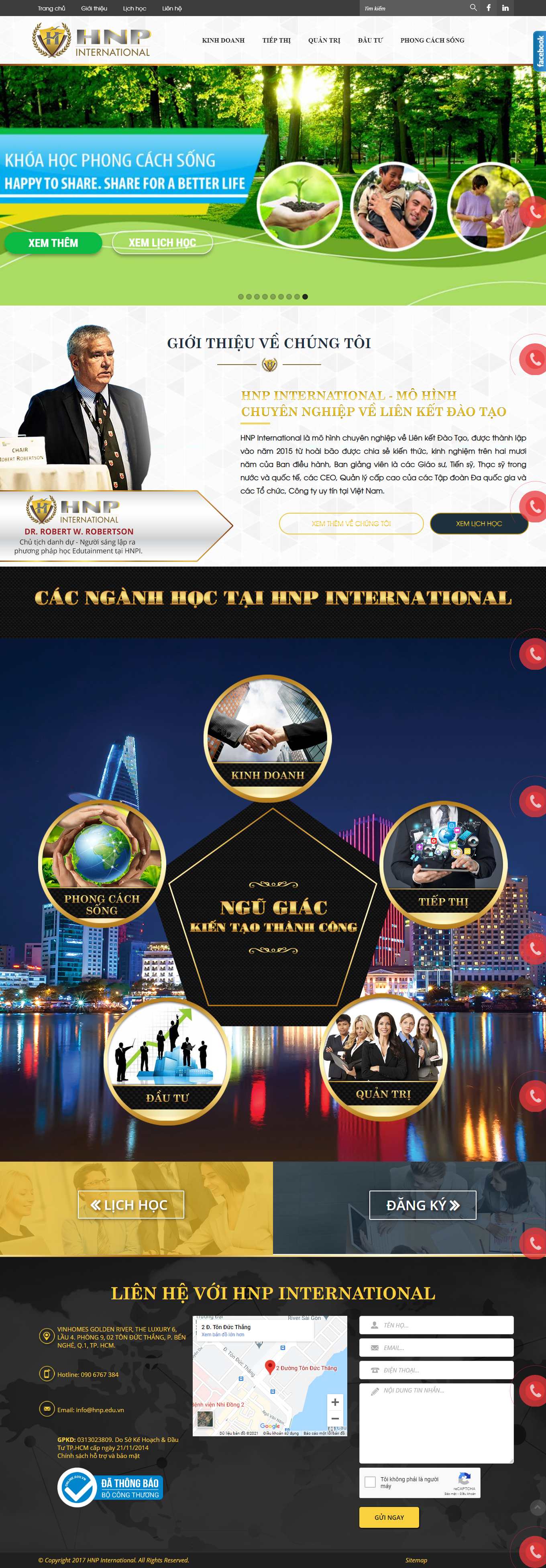 Thiết kế Web độc đáo hnp.edu.vn