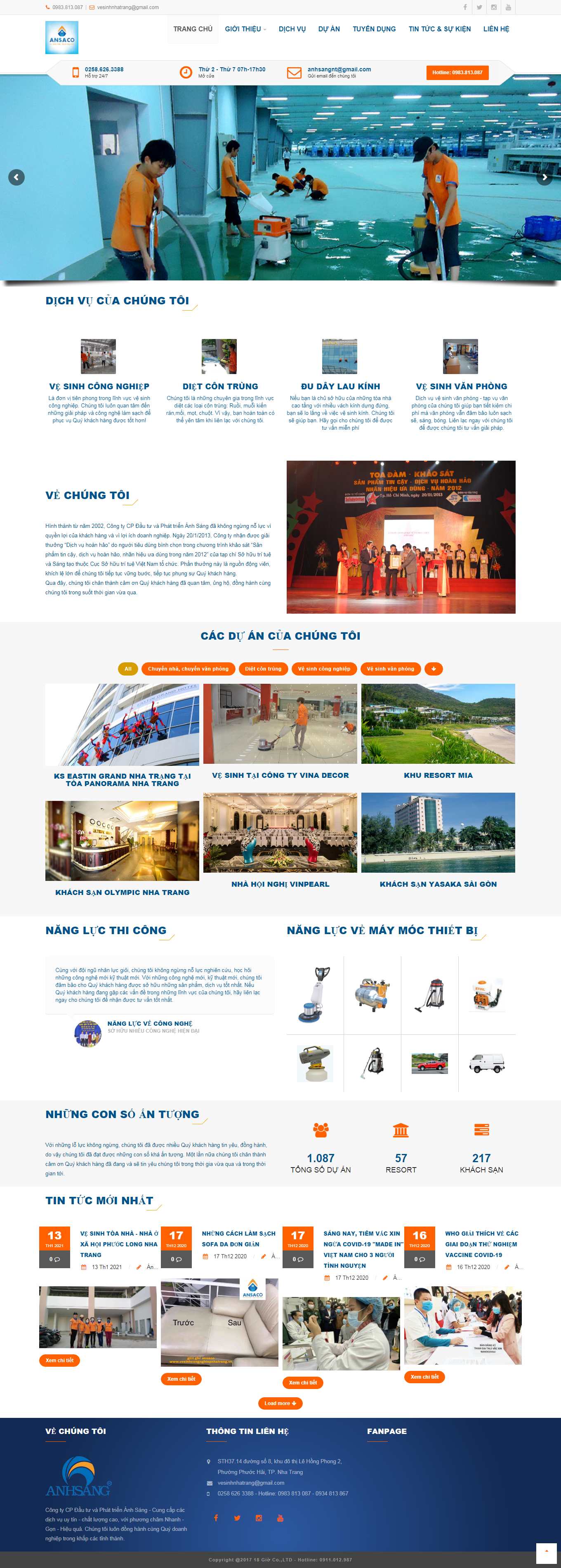 Thiết kế Web cực đẹp vesinhnhatrang.com