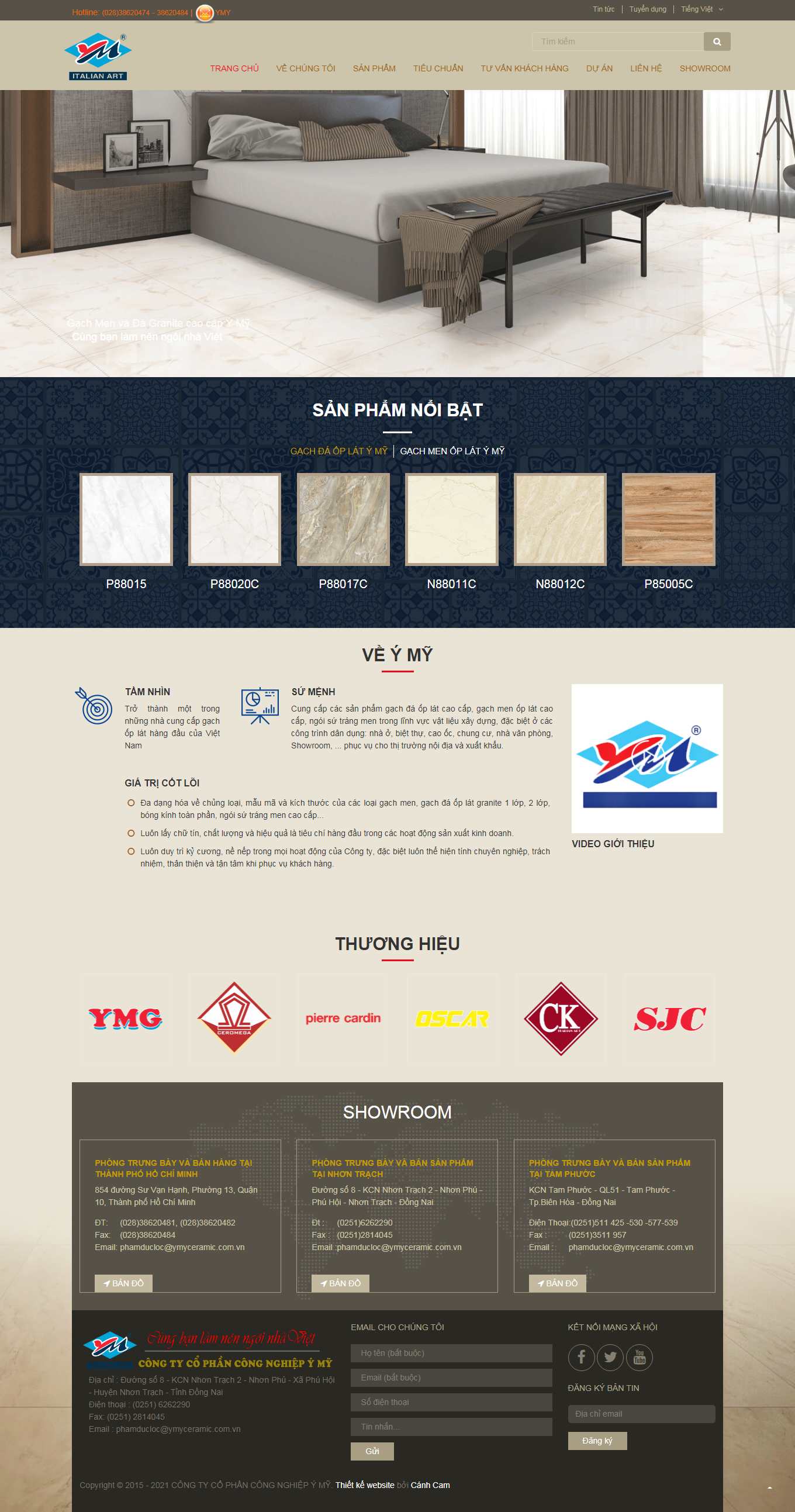 Thiết kế Web cực đẹp ymyceramic.com.vn