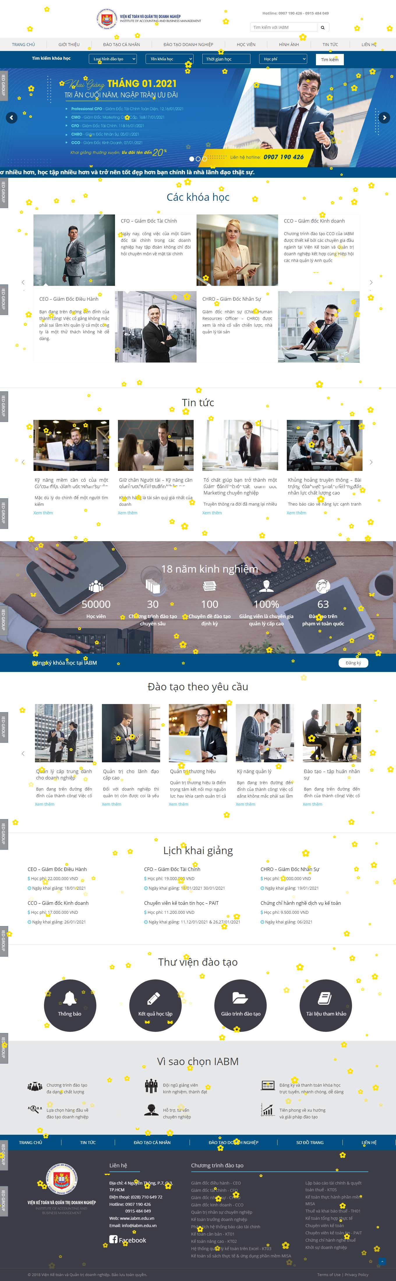 Thiết kế Web cực rẻ iabm.edu.vn