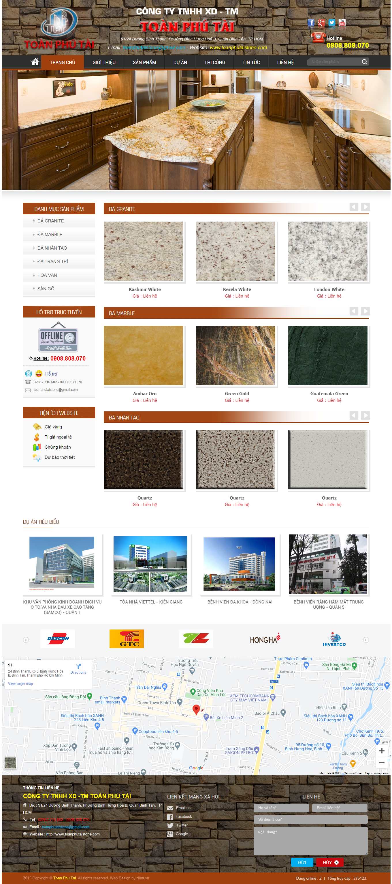 Thiết kế Web ưu việt toanphutaistone.com