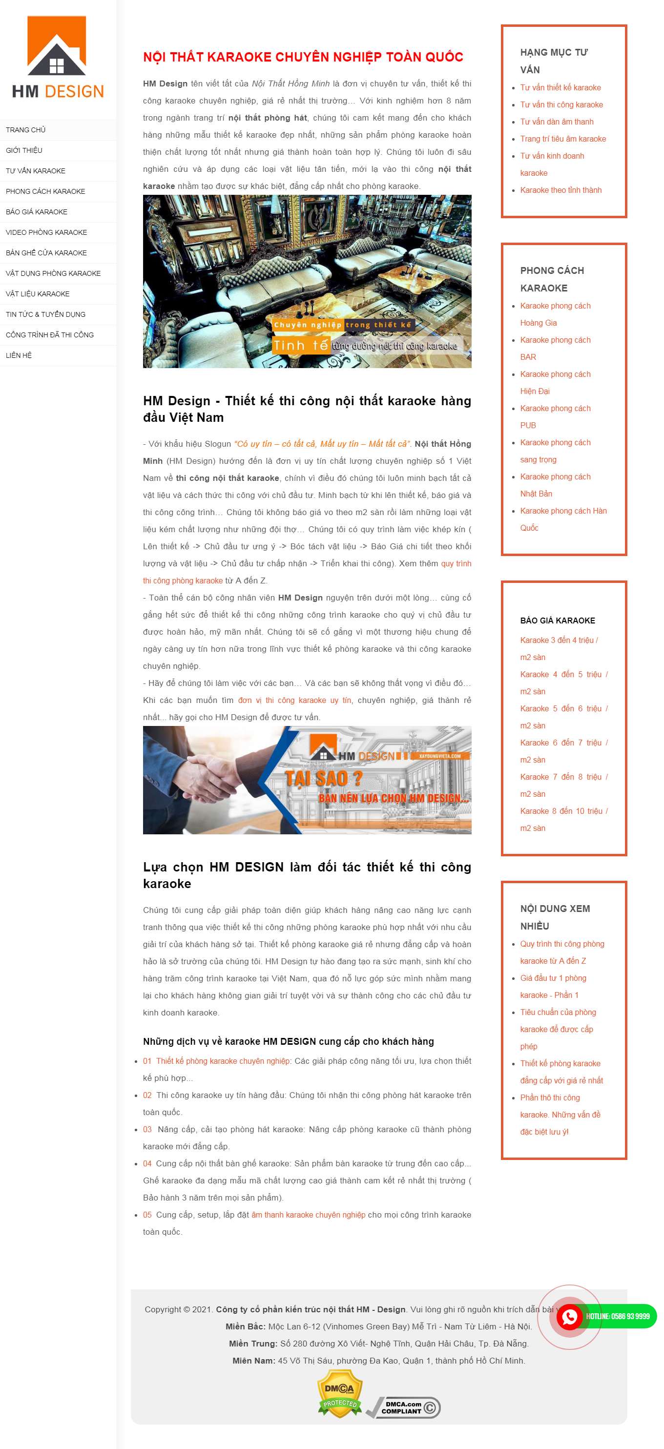 Thiết kế Web quán karaoke xaydungvieta.com