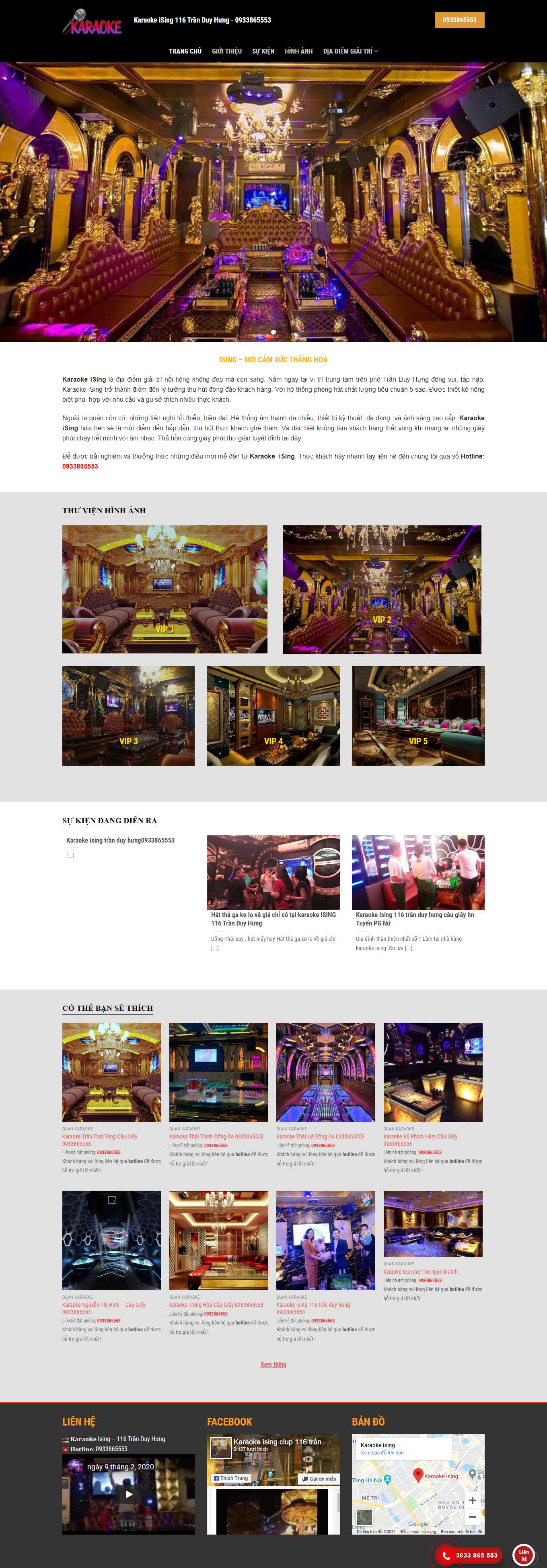 Thiết kế Web quán karaoke karaokeising.club