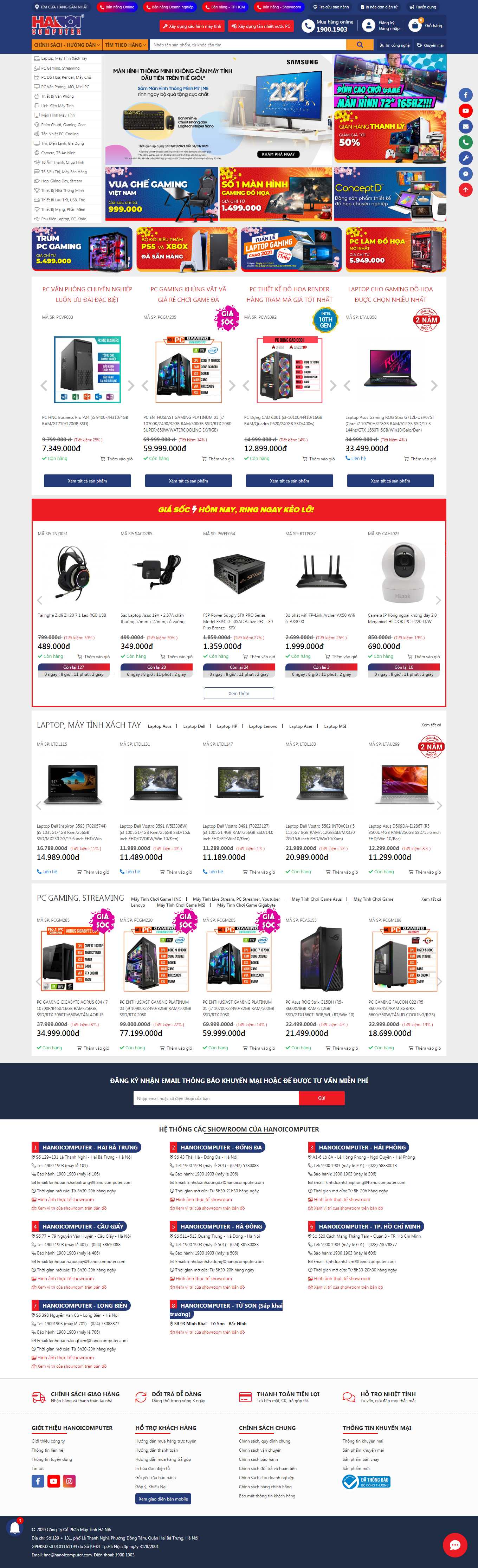 Thiết kế Web máy tính kỹ thuật số hanoicomputer.vn