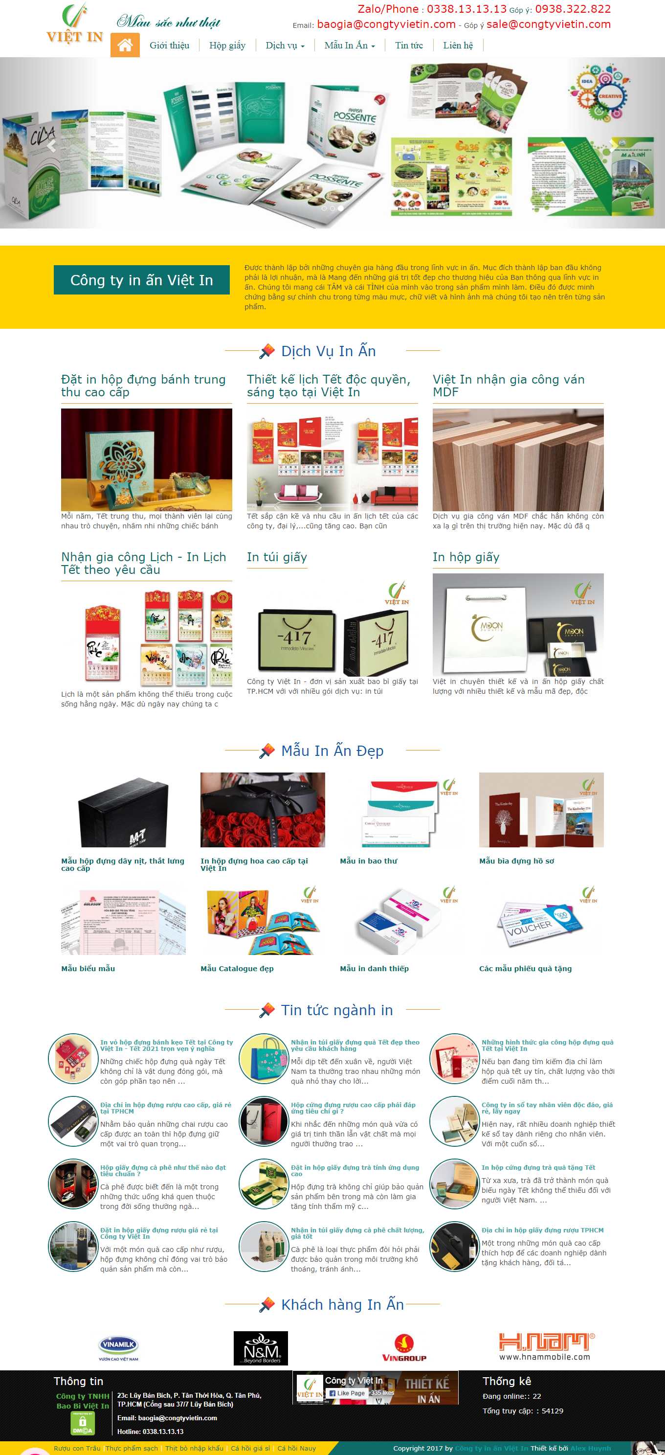 Thiết kế Web thiết kế in ấn congtyvietin.com