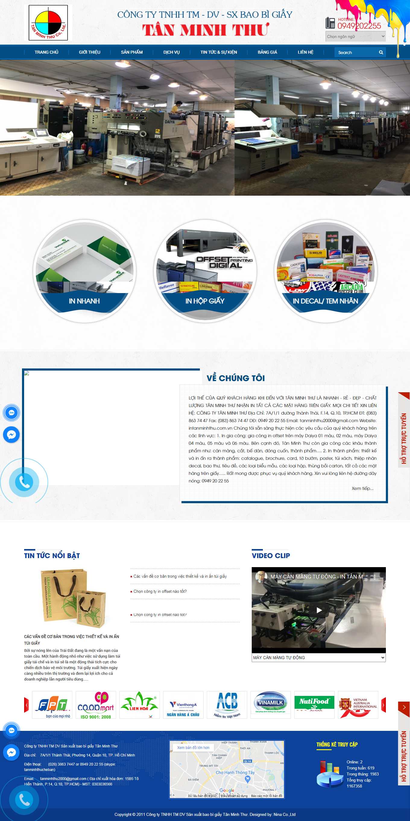 Thiết kế Web thiết kế in ấn intanminhthu.com.vn