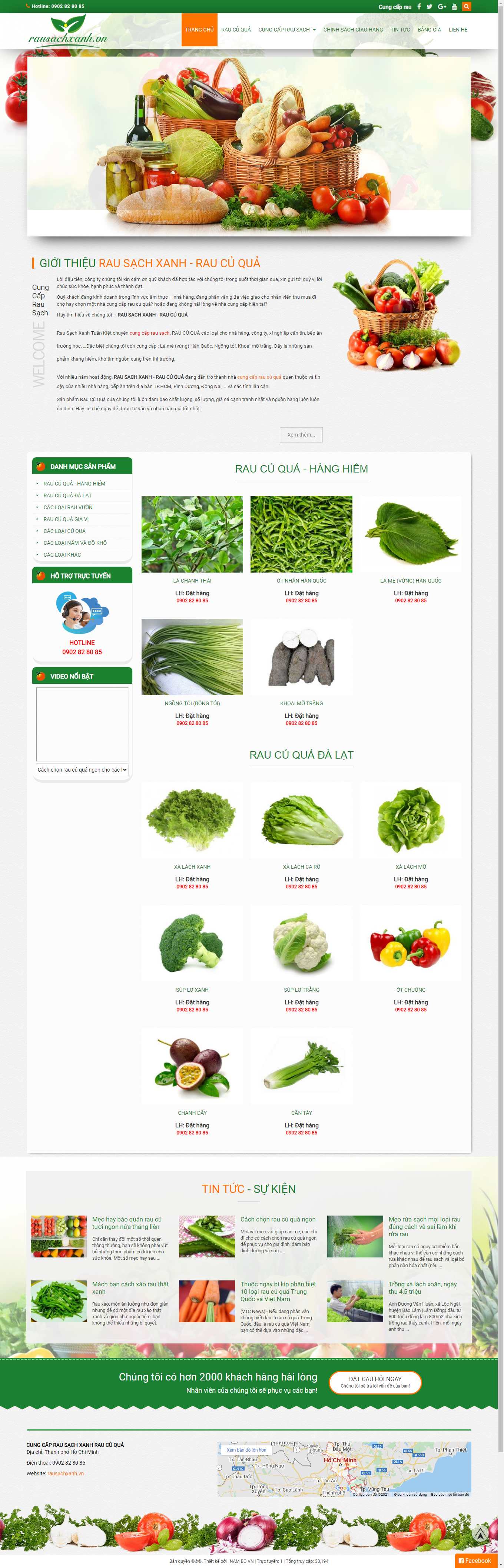 Thiết kế Web trọn gói giá rẻ hà nội rausachxanh.vn