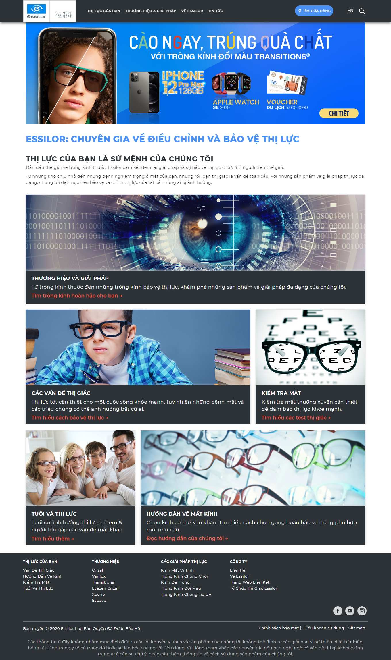 Thiết kế Web chuẩn seo essilor.vn
