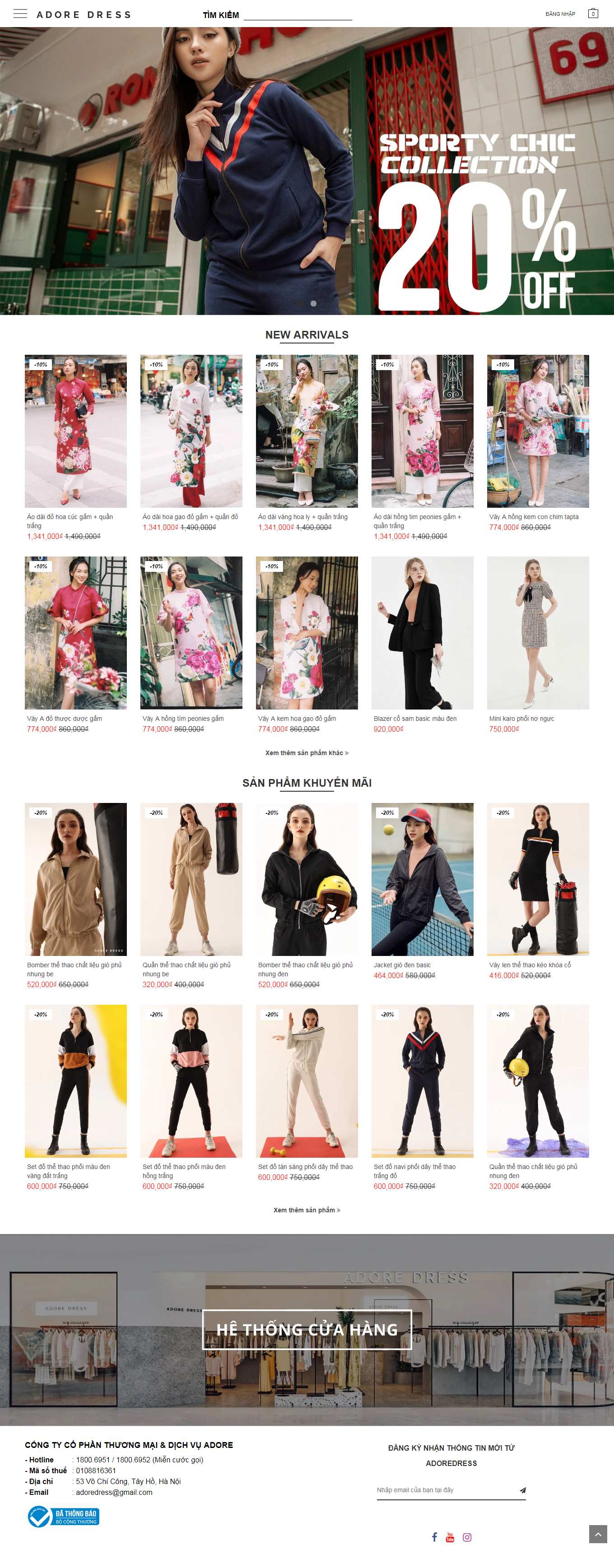 Thiết kế Web chuẩn seo giá rẻ adoredress.com