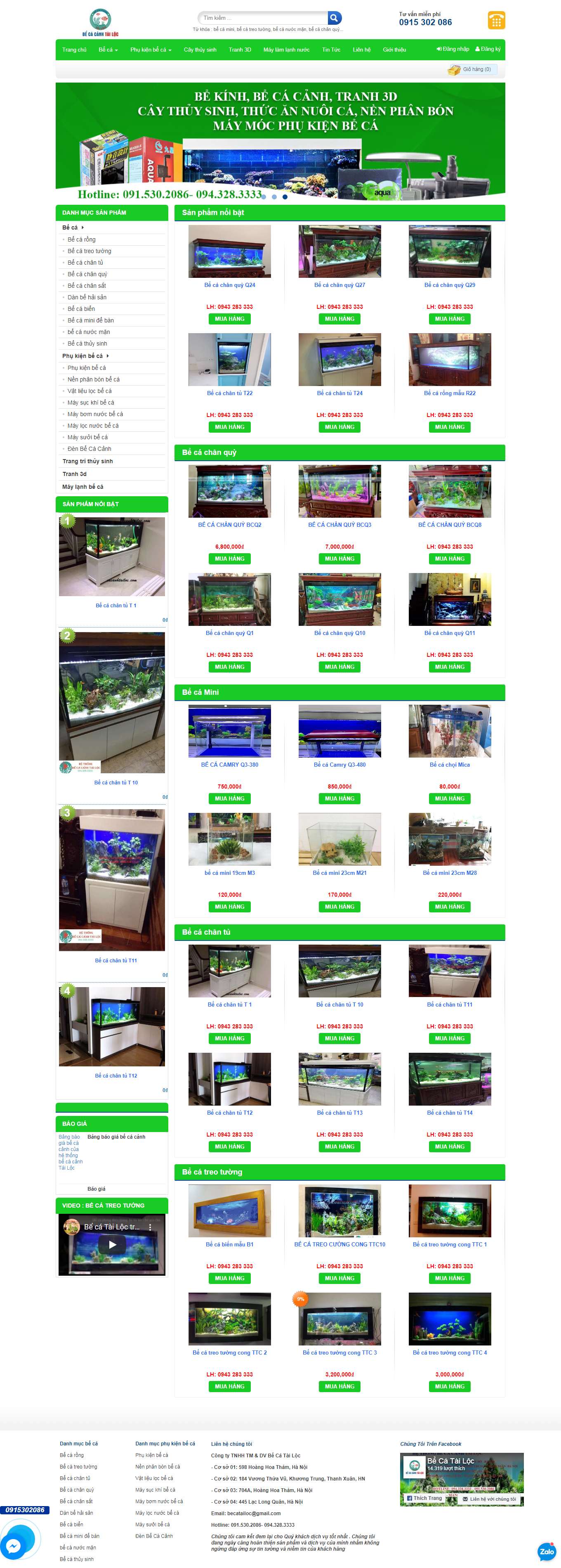 Thiết kế Web bán hàng trực tuyến cacanhtailoc.com