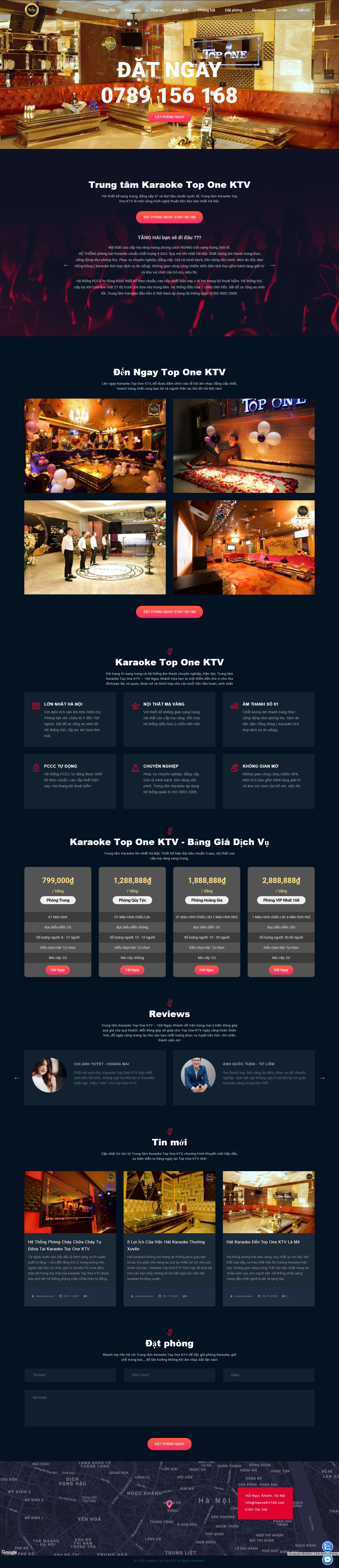 Thiết kế Web quán karaoke toponektv168.com