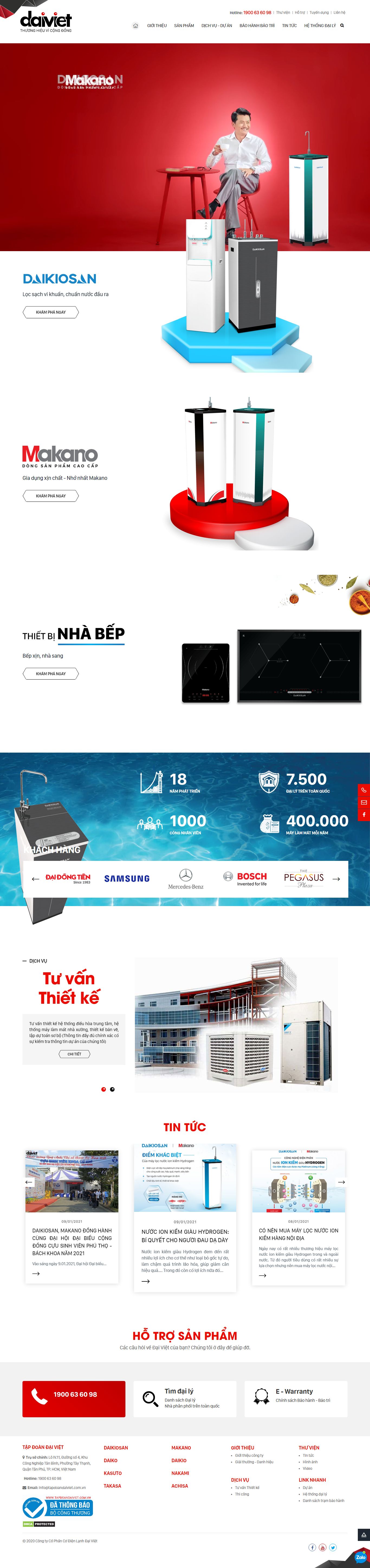 Thiết kế Web hệ thống đại lý tapdoandaiviet.com.vn