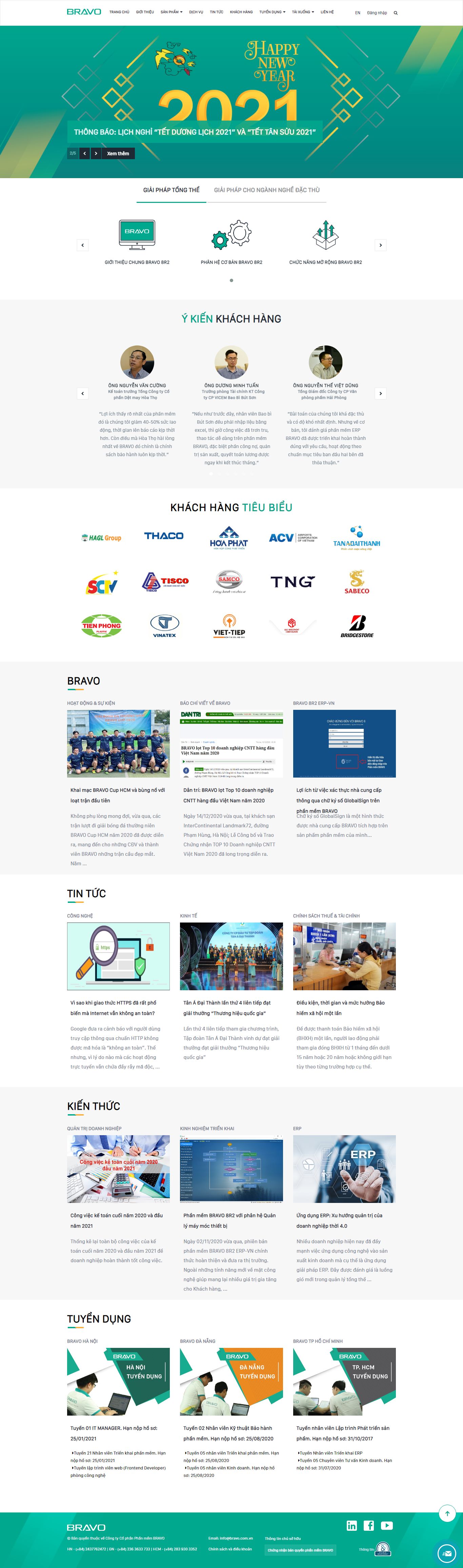 Thiết kế Web hệ thống đại lý bravo.com.vn