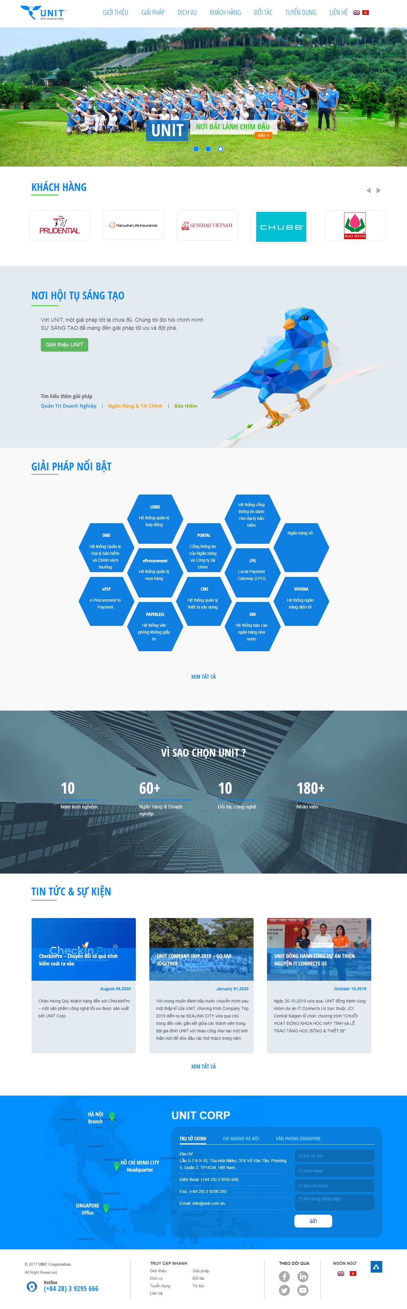 Thiết kế Web nhà phân phối unit.com.vn