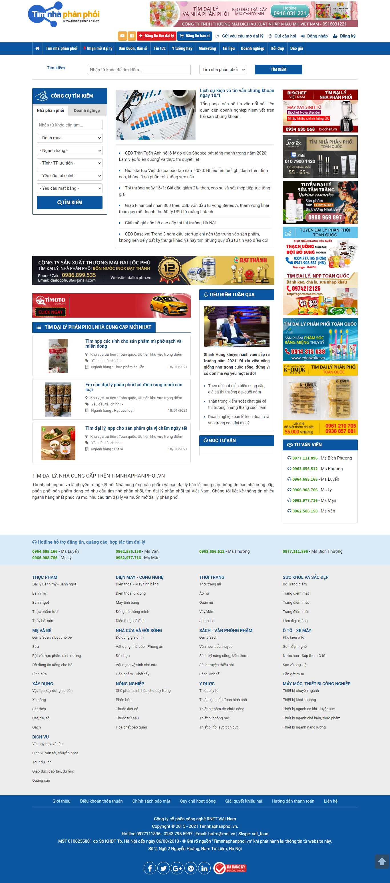 Thiết kế Web nhà phân phối timnhaphanphoi.vn