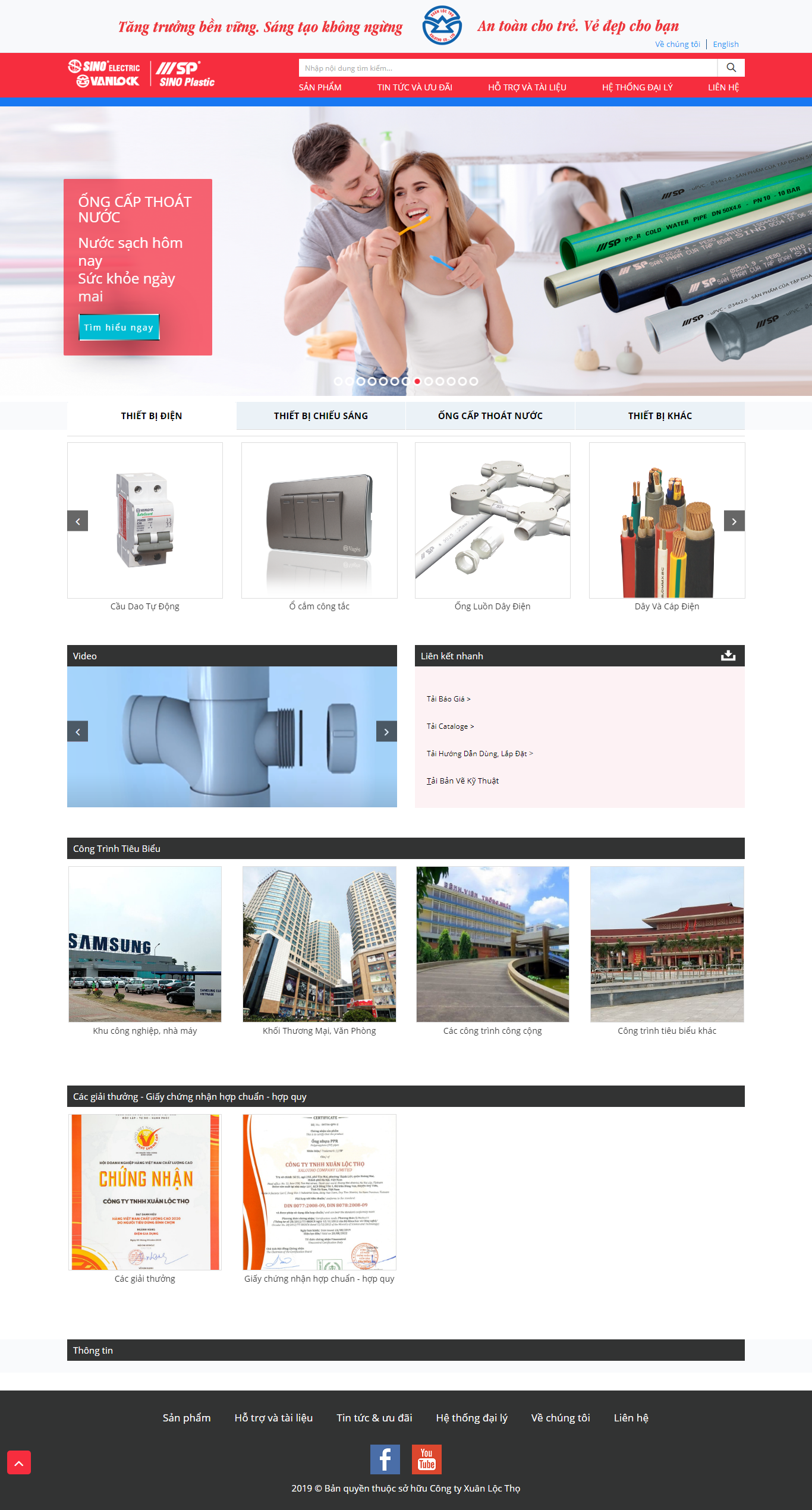 Thiết kế Web nhà phân phối sino.com.vn