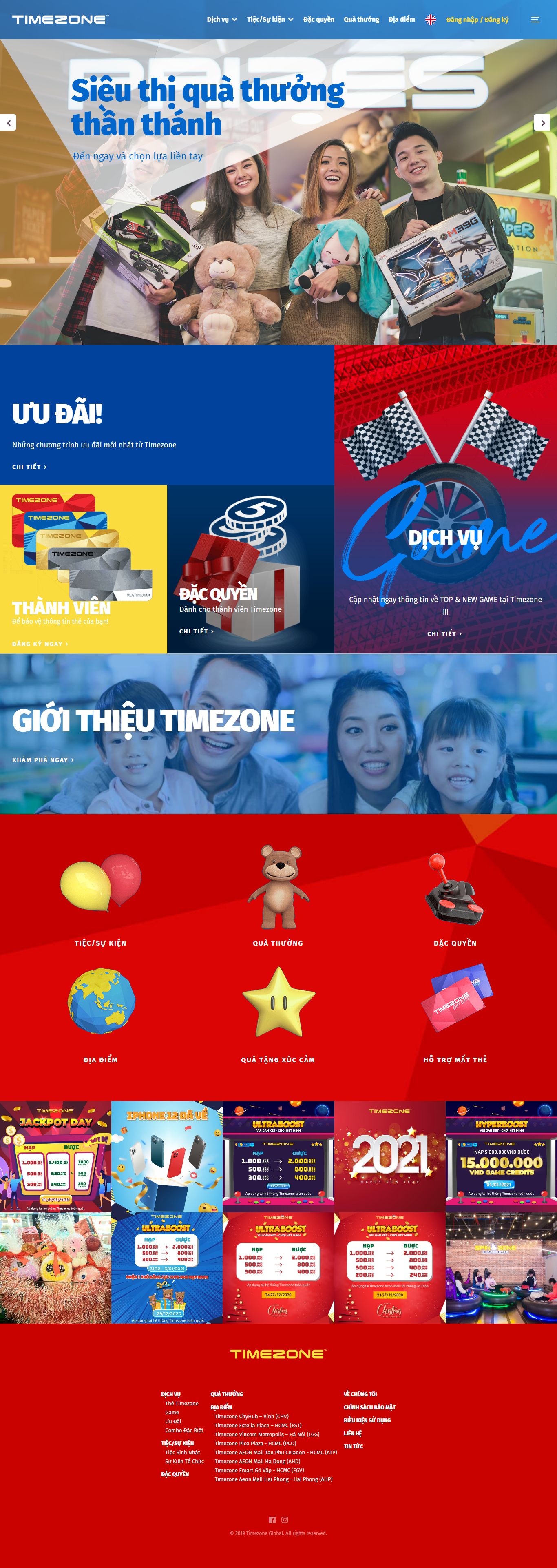 Thiết kế Web vui chơi giải trí timezonegames.com