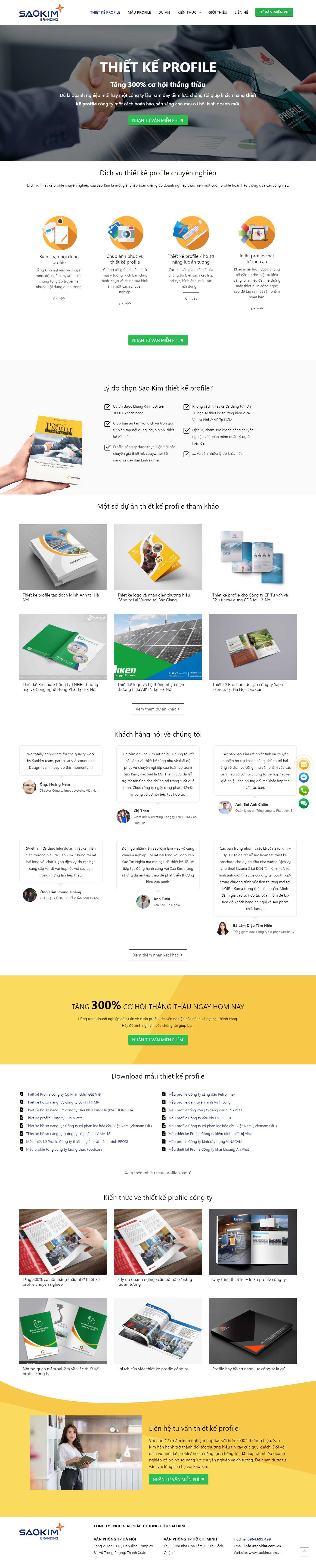 Thiết kế Web profile thietkeprofile.net