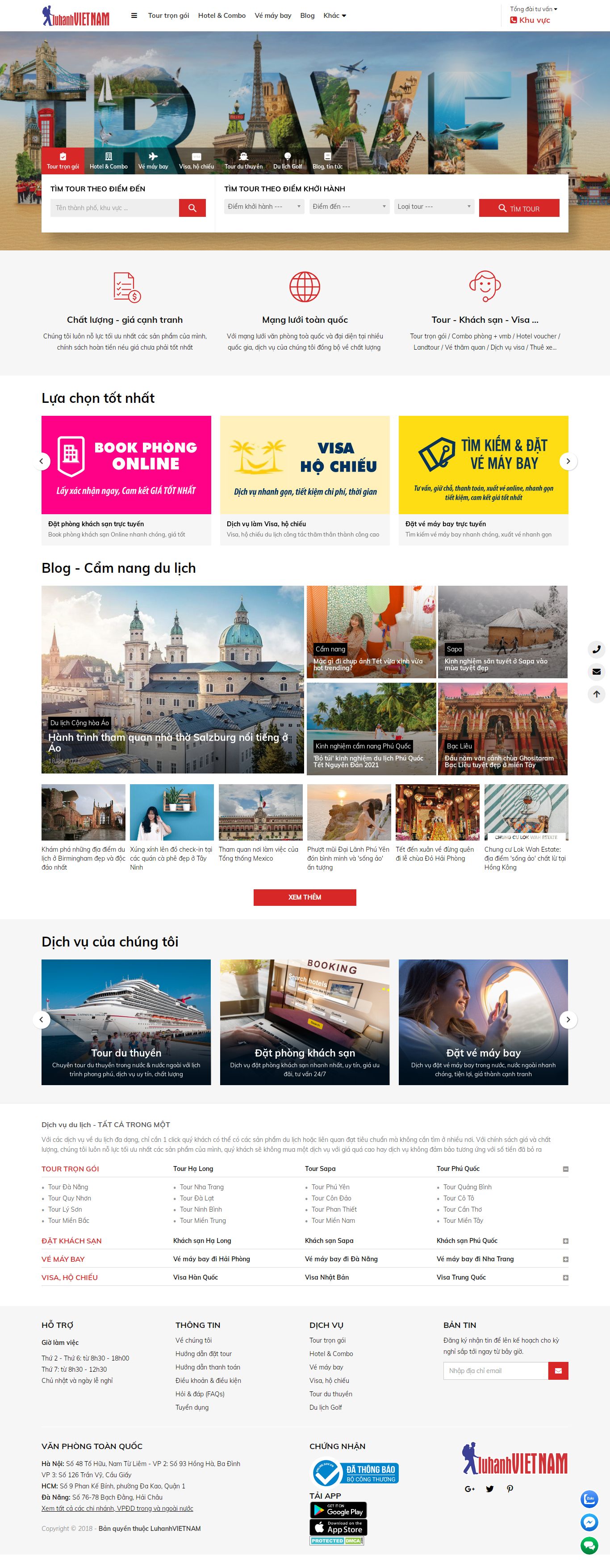 Thiết kế Web vui chơi giải trí luhanhvietnam.com.vn