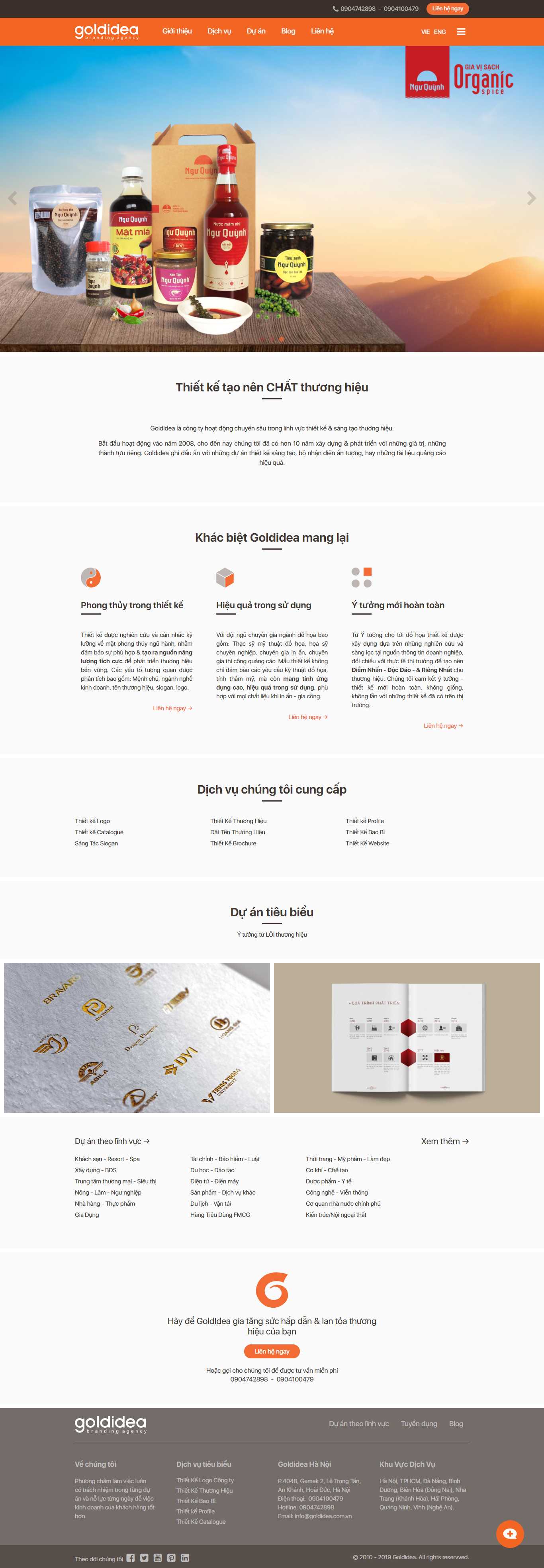 Thiết kế Web profile goldidea.vn