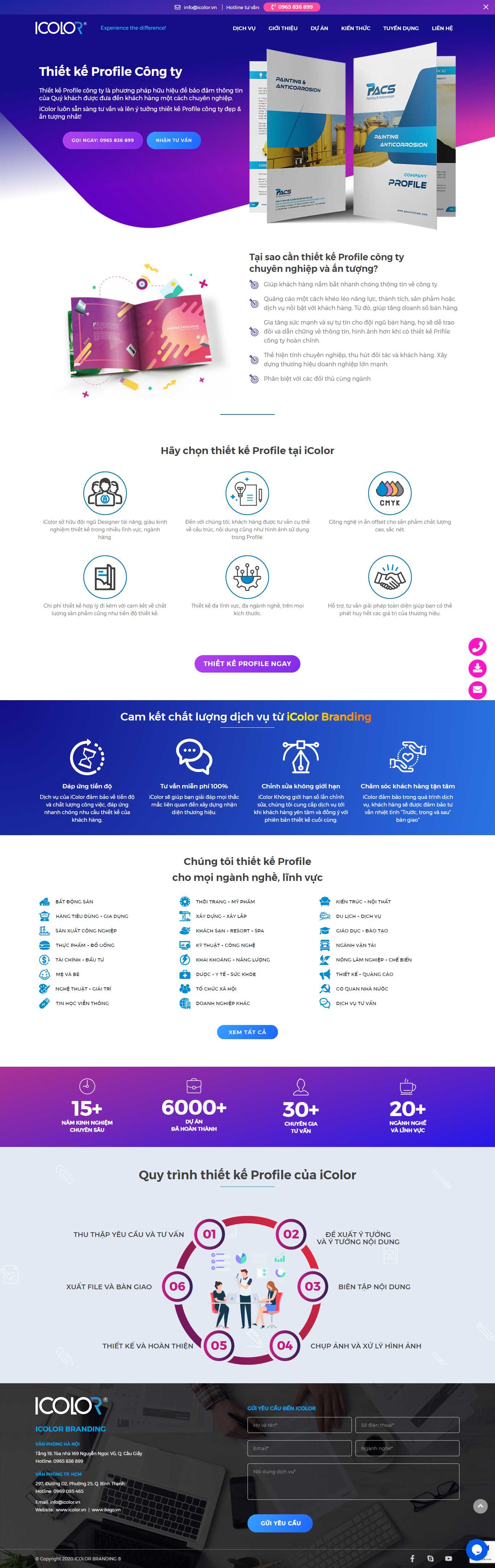 Thiết kế Web profile icolor.vn