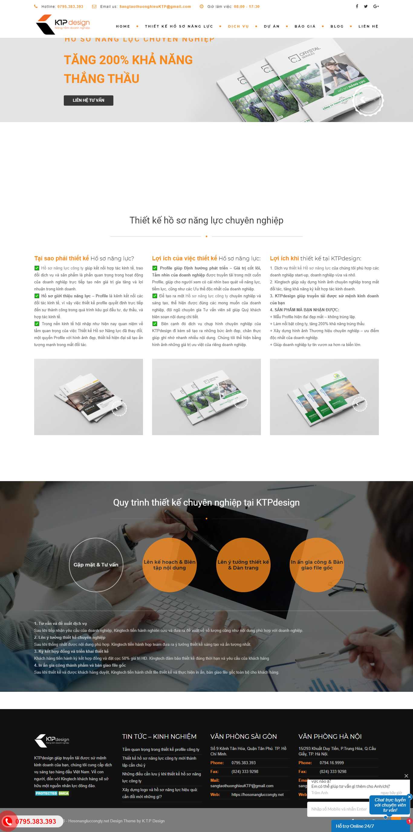 Thiết kế Web profile hosonangluccongty.net