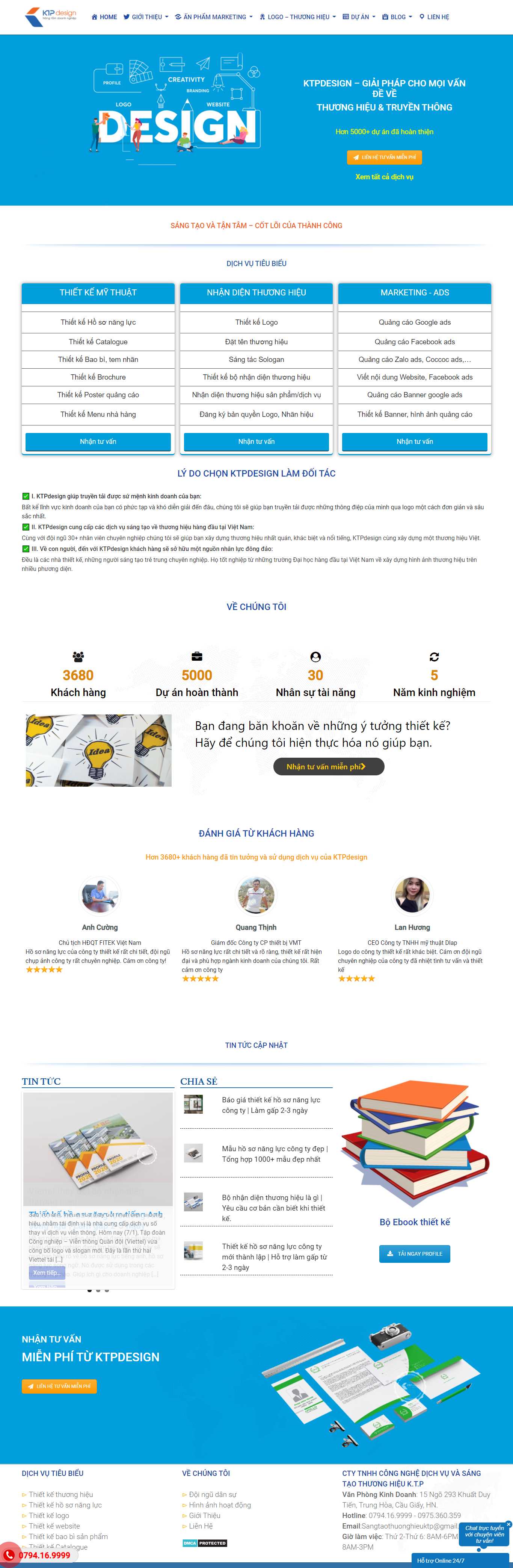 Thiết kế Web profile ktpdesign.vn
