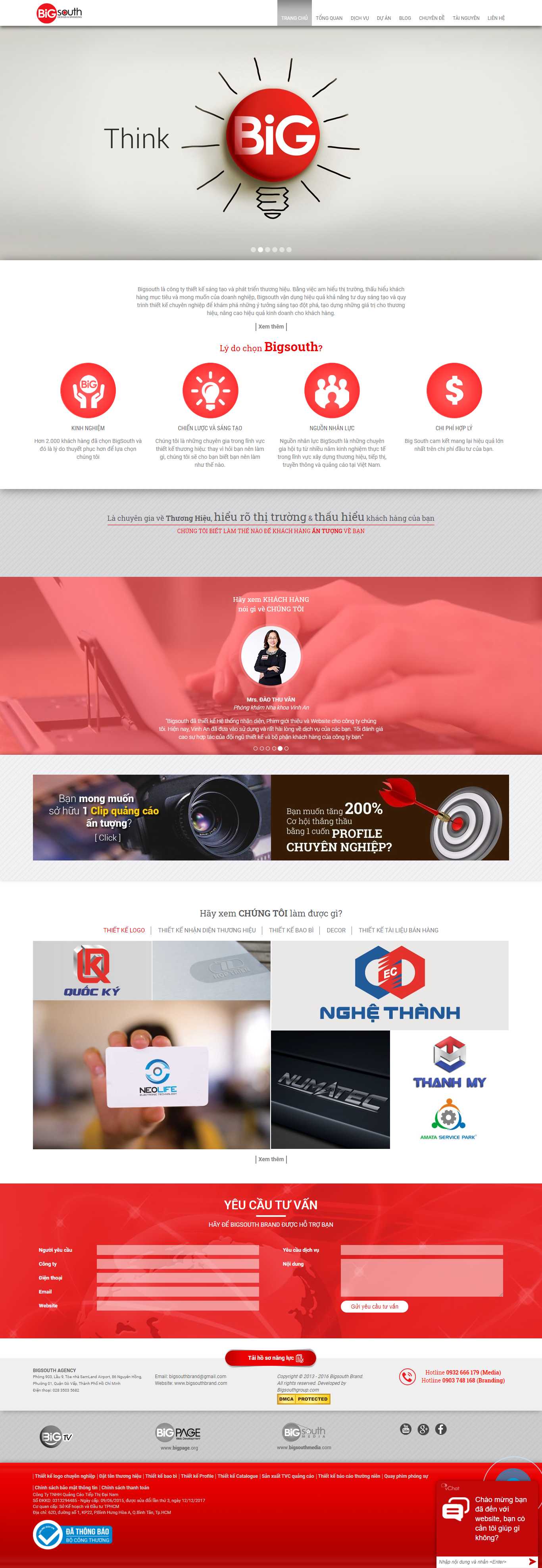 Thiết kế Web wordpress giá rẻ bigsouthbrand.com