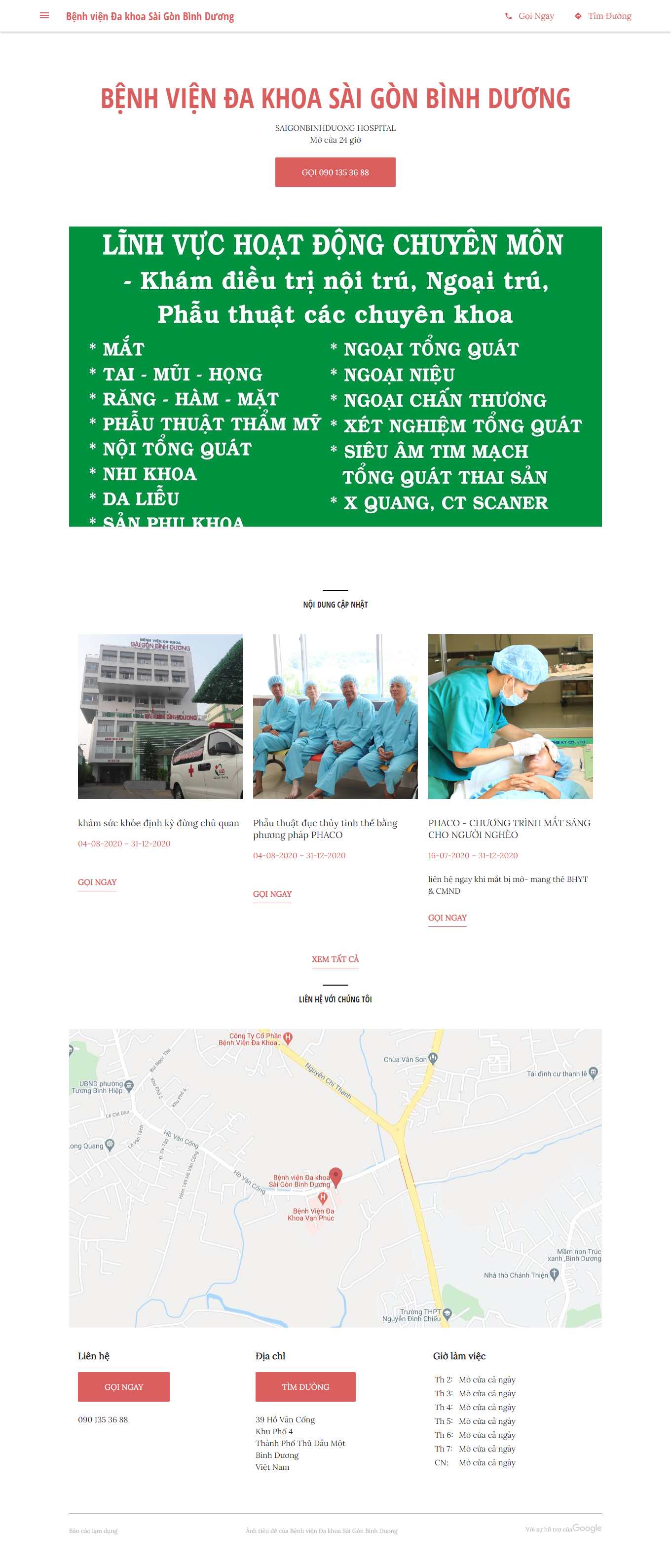 Thiết kế Web sức khỏe y tế dược bvsgbd.com