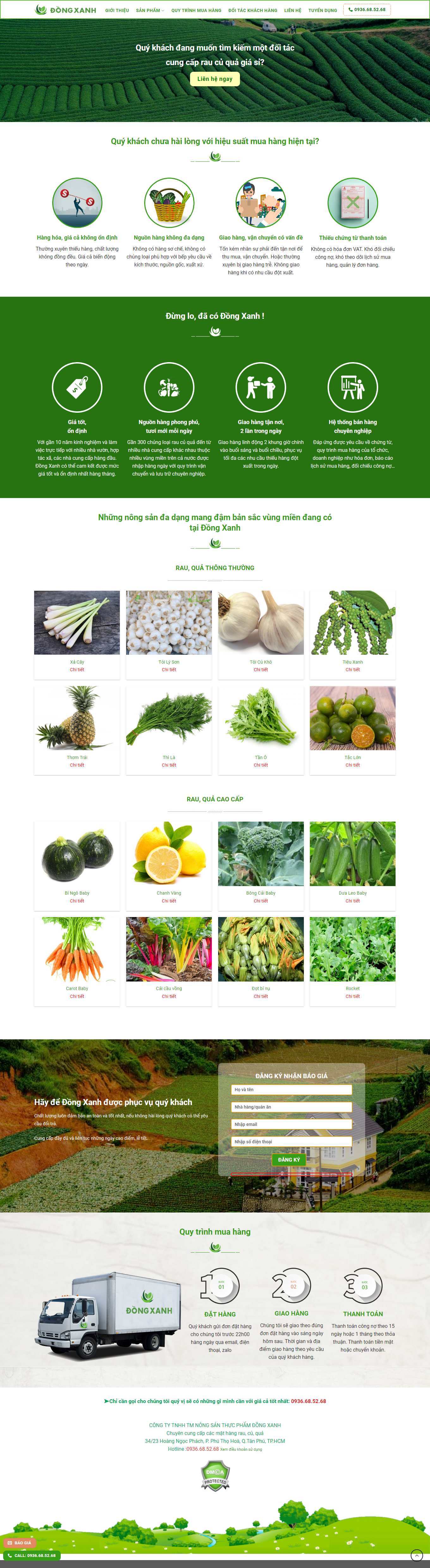 Thiết kế Web thực phẩm dinh dưỡng thucphamdongxanh.com