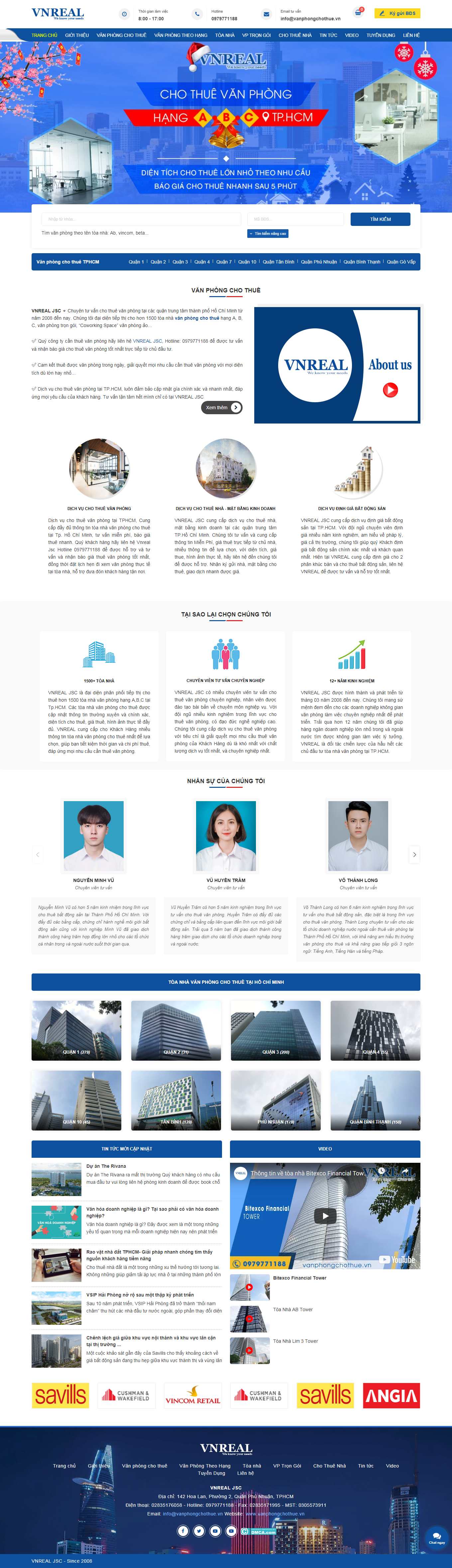 Thiết kế Web bất động sản  nhà đất vanphongchothue.vn