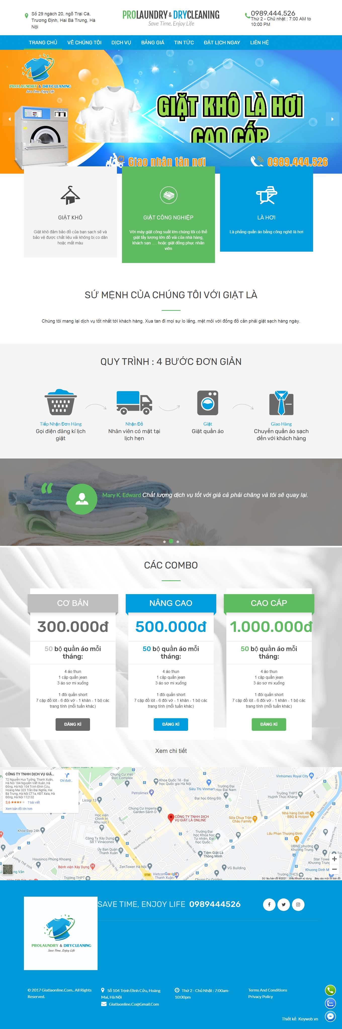 Thiết kế Web giặt là công nghiệp giatlaonline.com