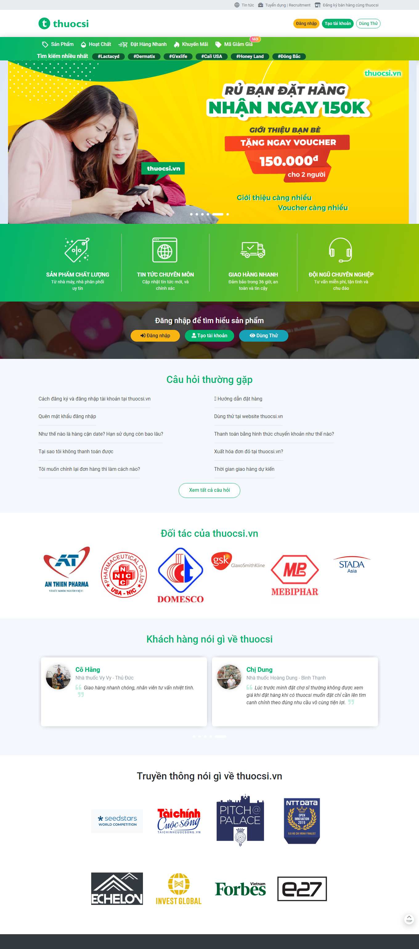 Thiết kế Web nhà thuốc thuocsi.vn