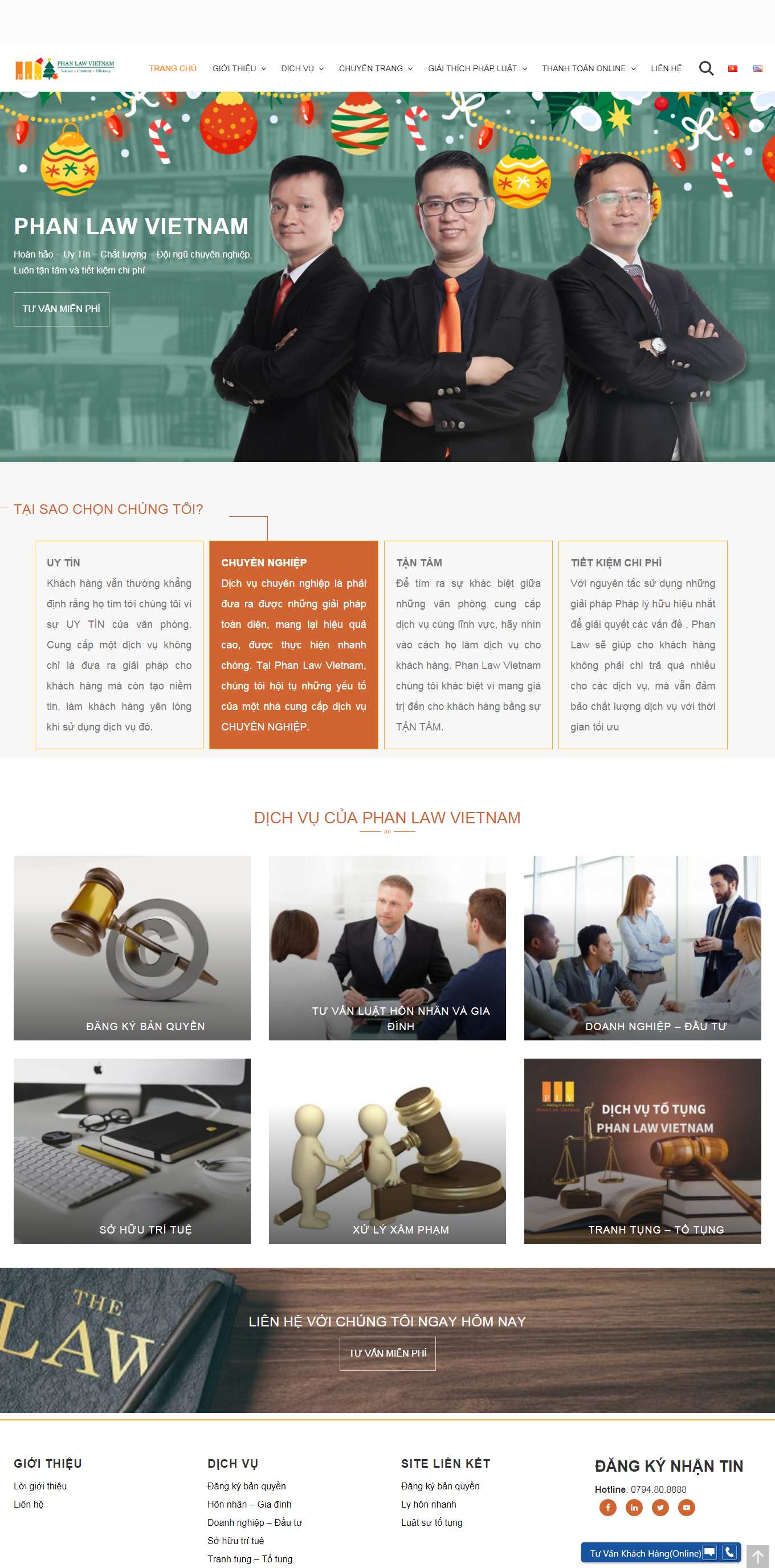 Thiết kế Web văn phòng luật sư phan.vn