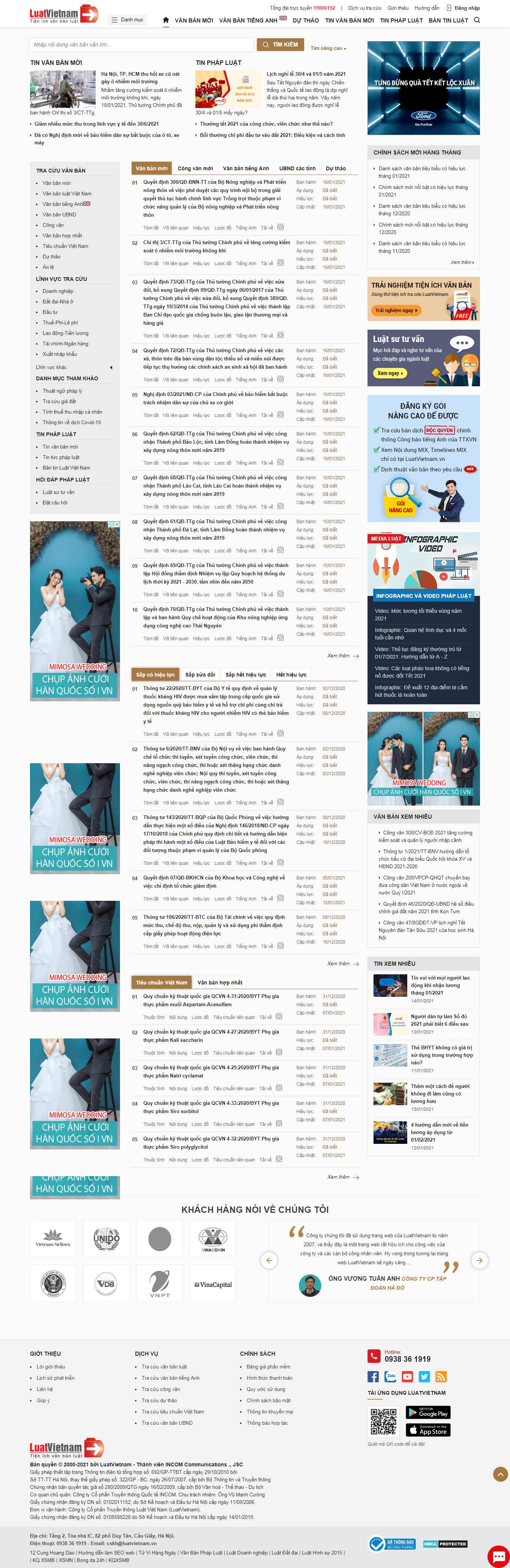 Thiết kế Web văn phòng luật sư luatvietnam.vn
